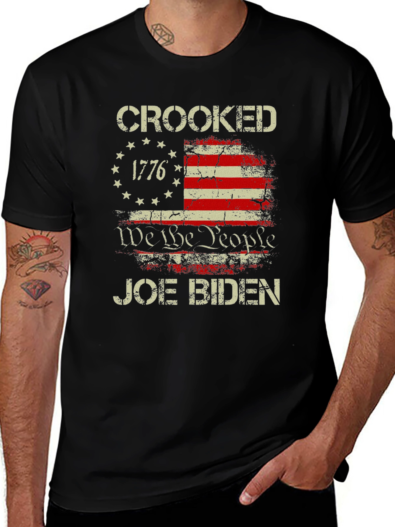 Crooked Joe Biden Graphic T-Shirt