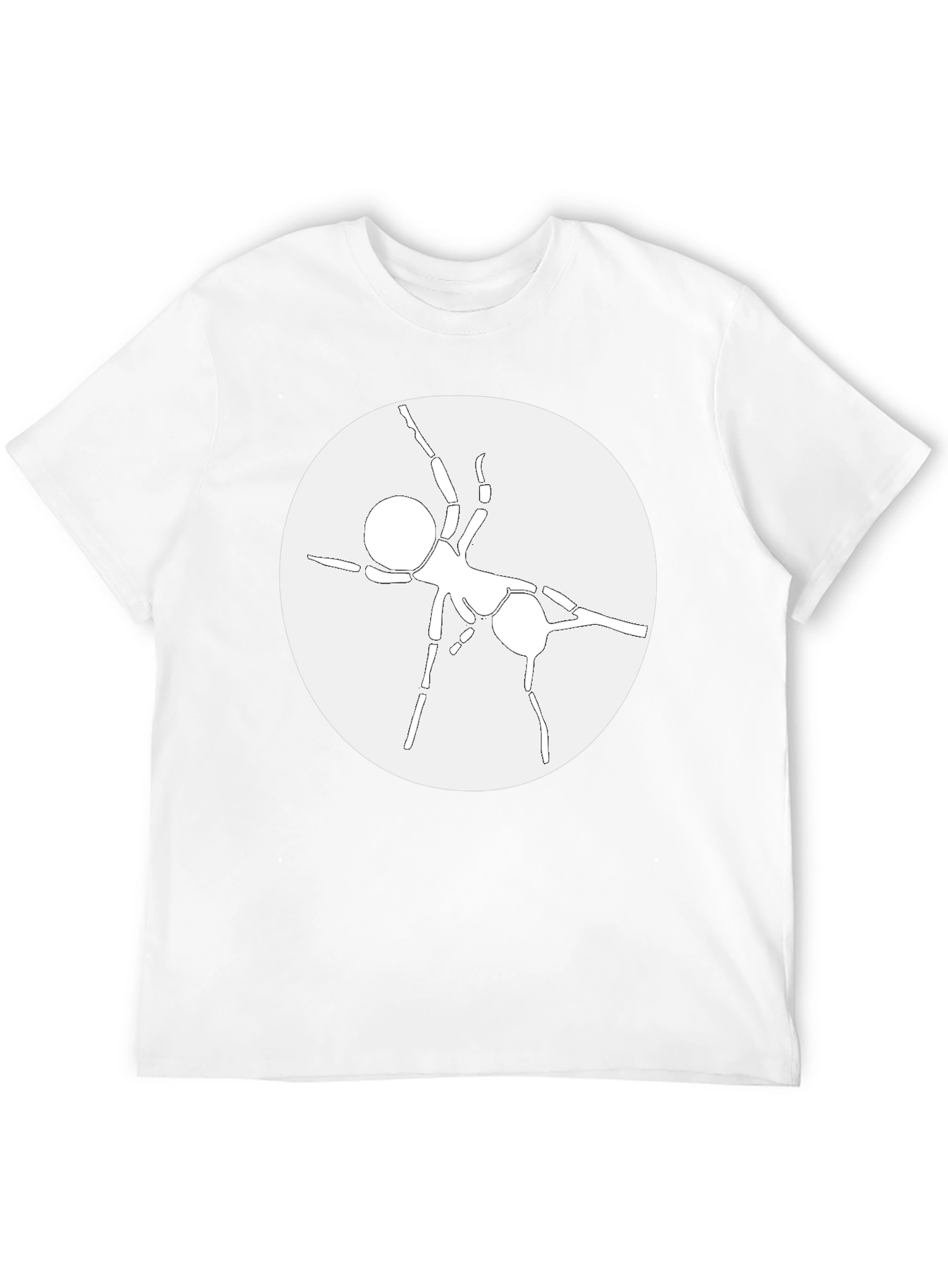Abstract Ant Graphic Tee - Casual Black T-Shirt