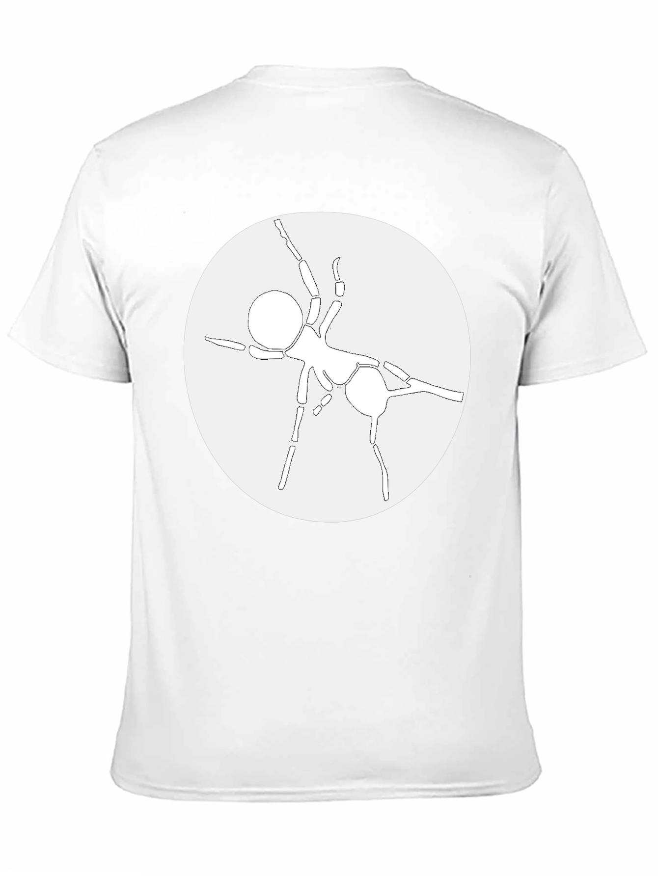 Abstract Ant Graphic Tee - Casual Black T-Shirt