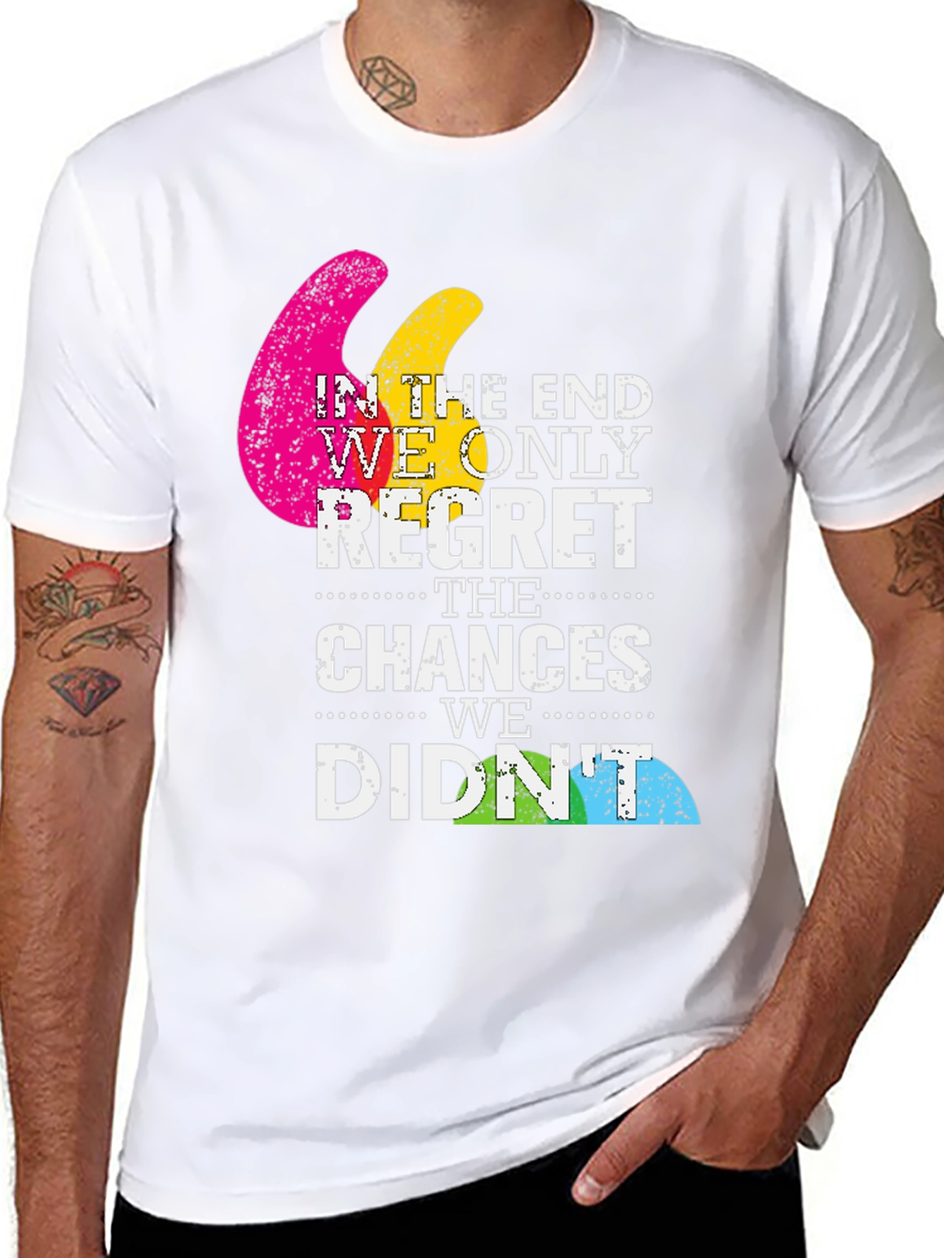 Motivational Graphic T-Shirt - Dont Regret Chances