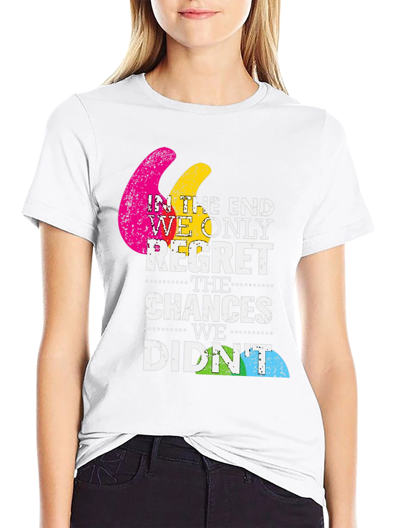 Motivational Graphic T-Shirt - Dont Regret Chances