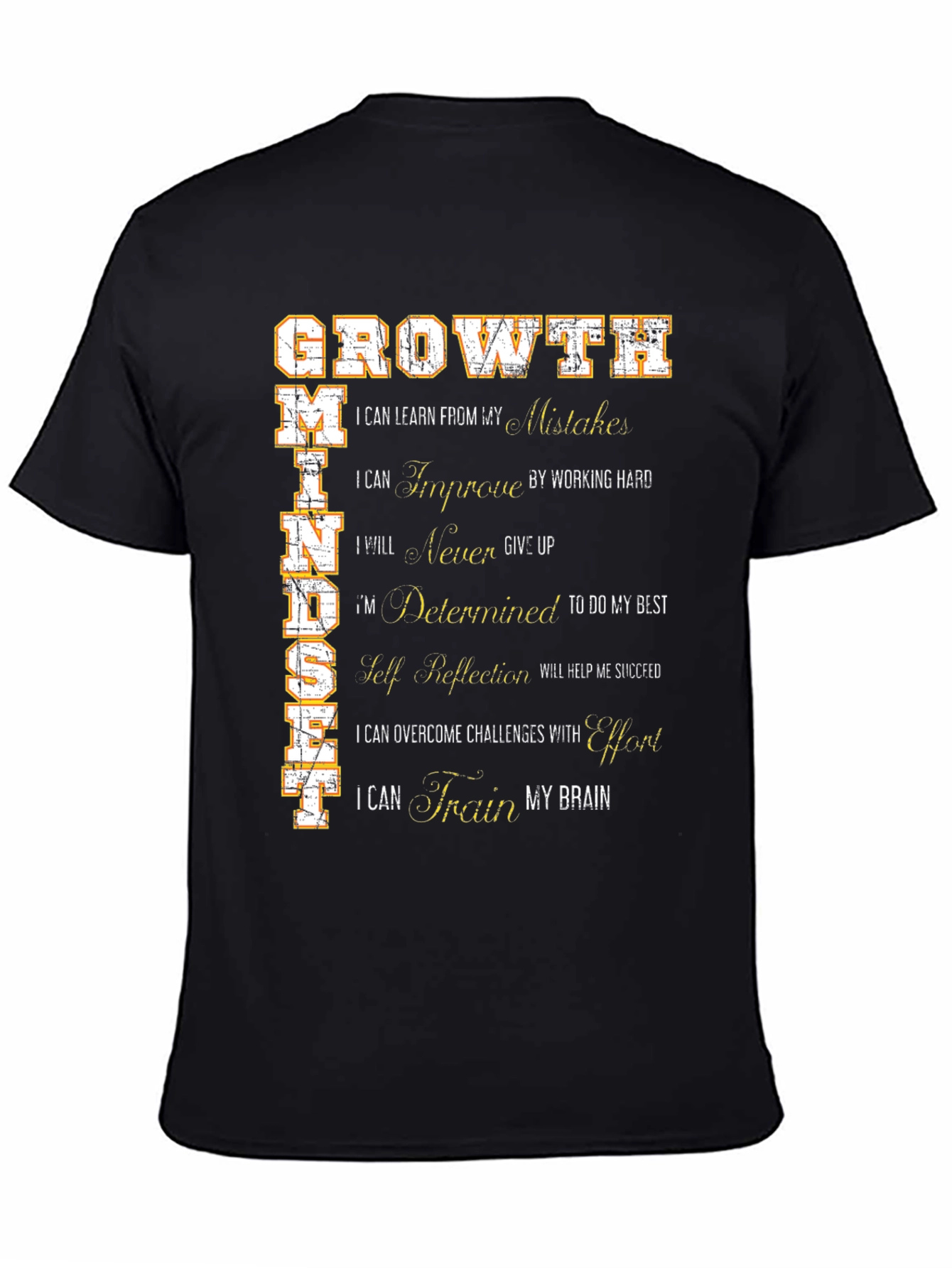 Growth Mindset Graphic Tee - Inspirational Motivational Shirt