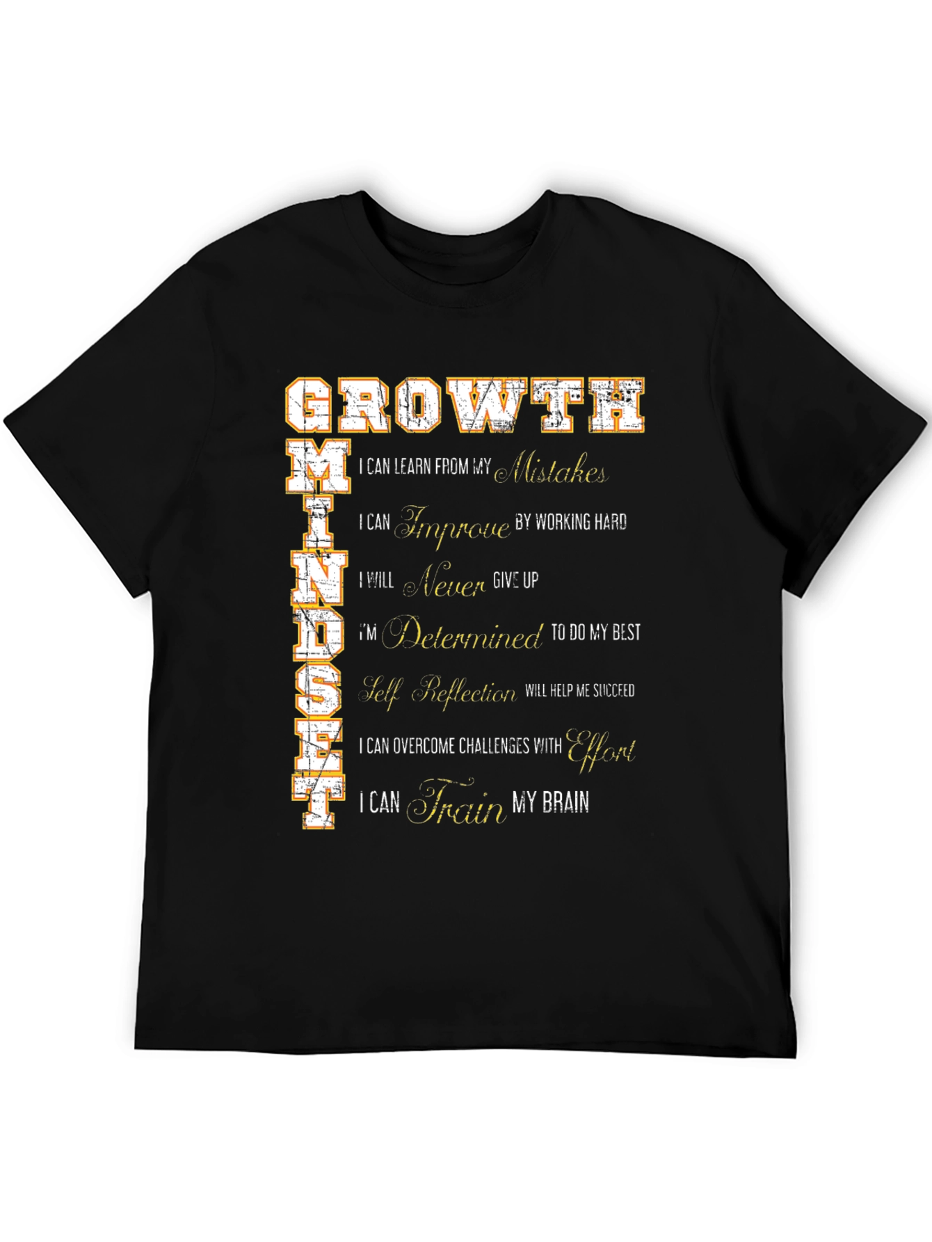 Growth Mindset Graphic Tee - Inspirational Motivational Shirt