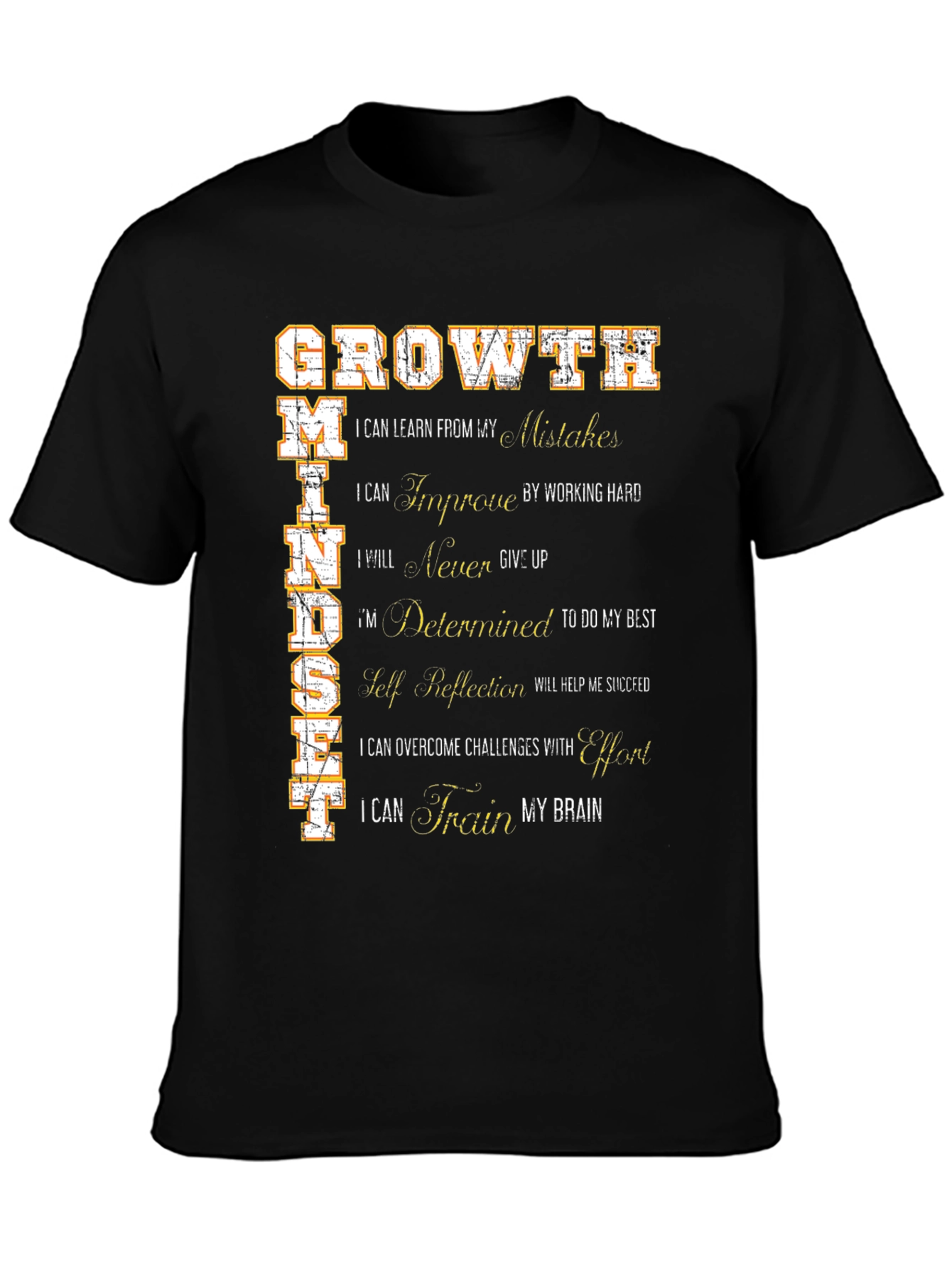 Growth Mindset Graphic Tee - Inspirational Motivational Shirt