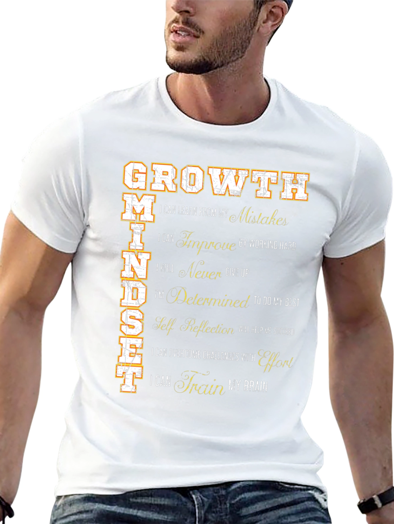 Growth Mindset Graphic Tee - Inspirational Motivational Shirt