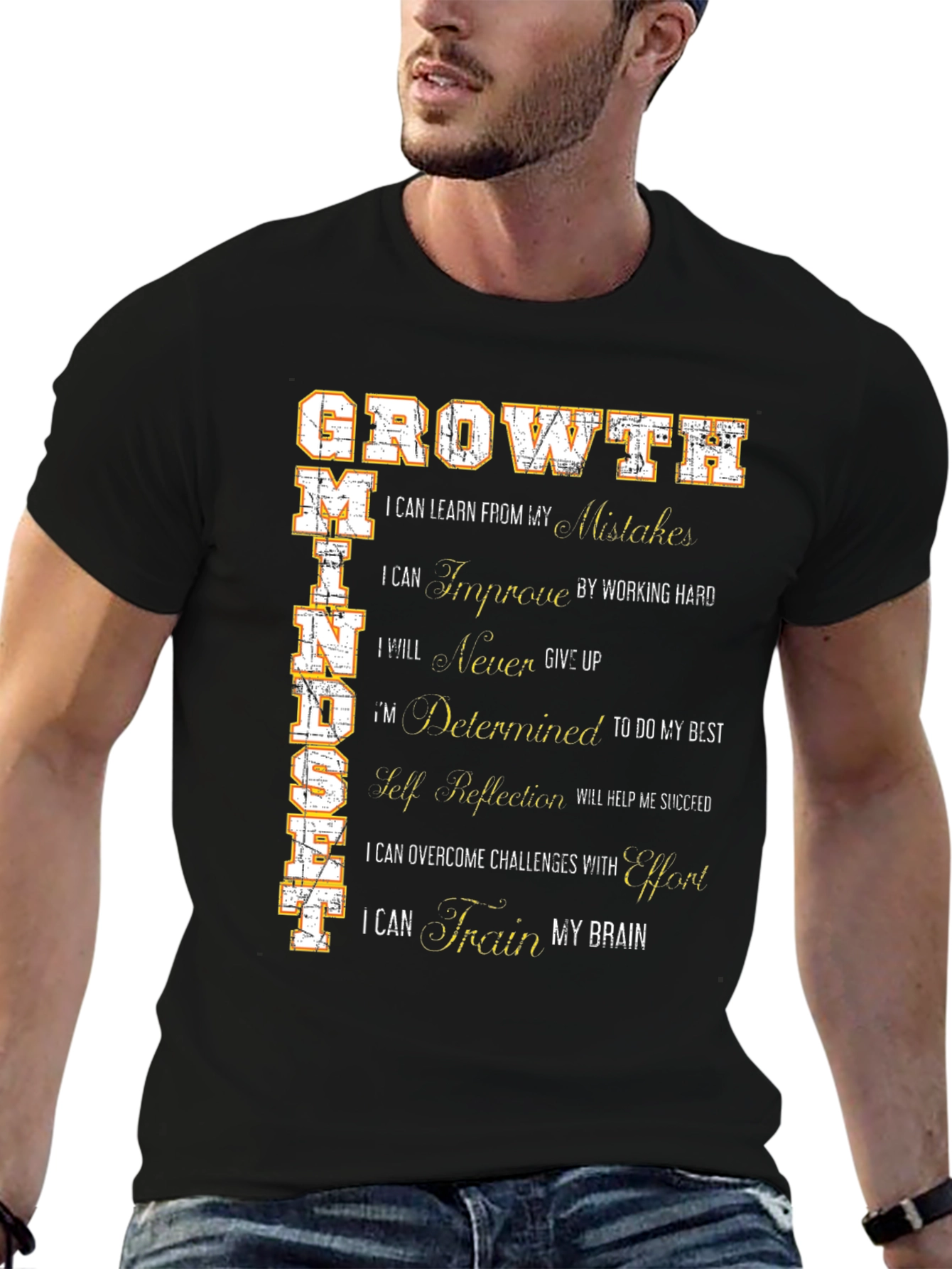 Growth Mindset Graphic Tee - Inspirational Motivational Shirt