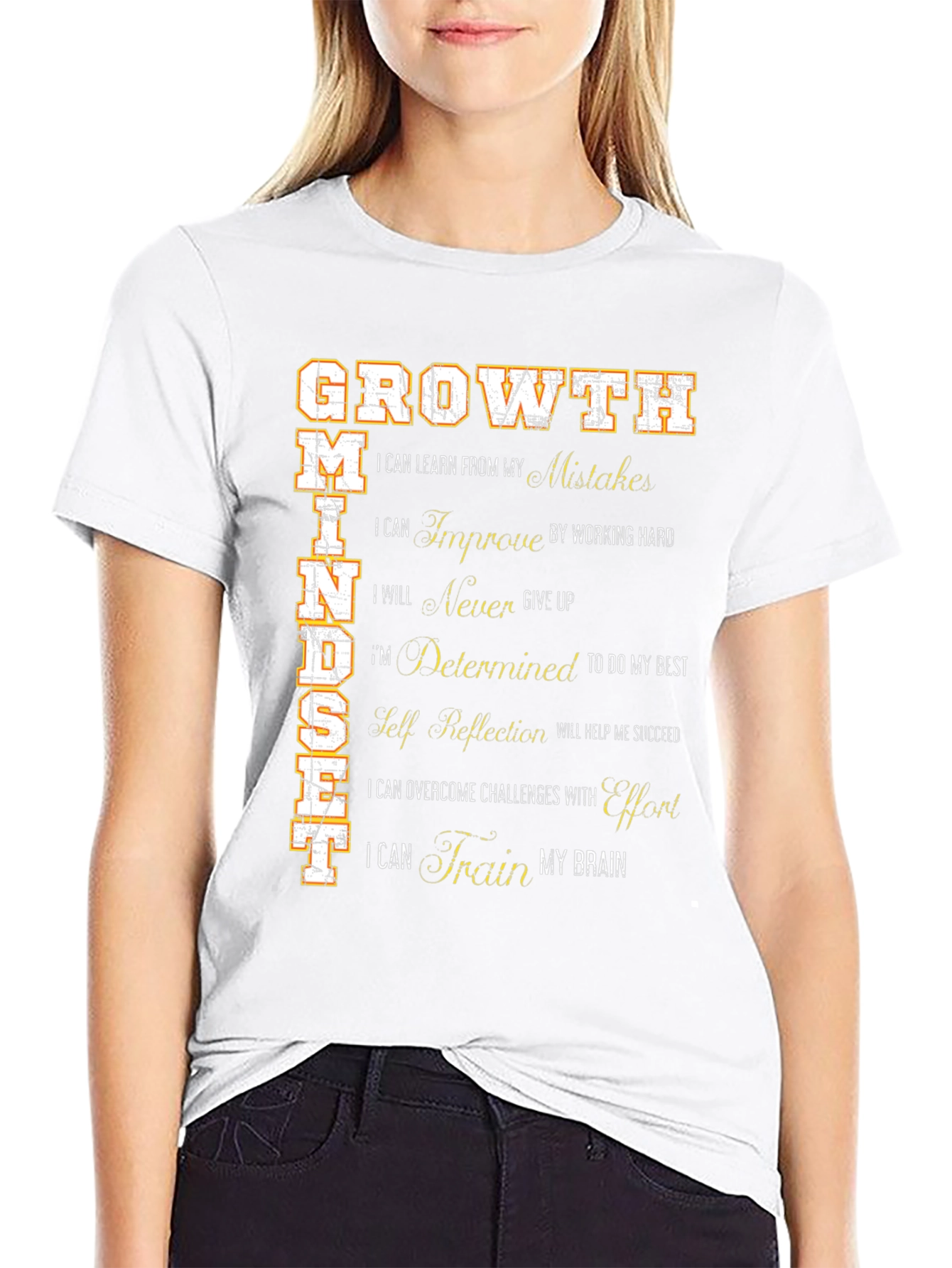 Growth Mindset Graphic Tee - Inspirational Motivational Shirt