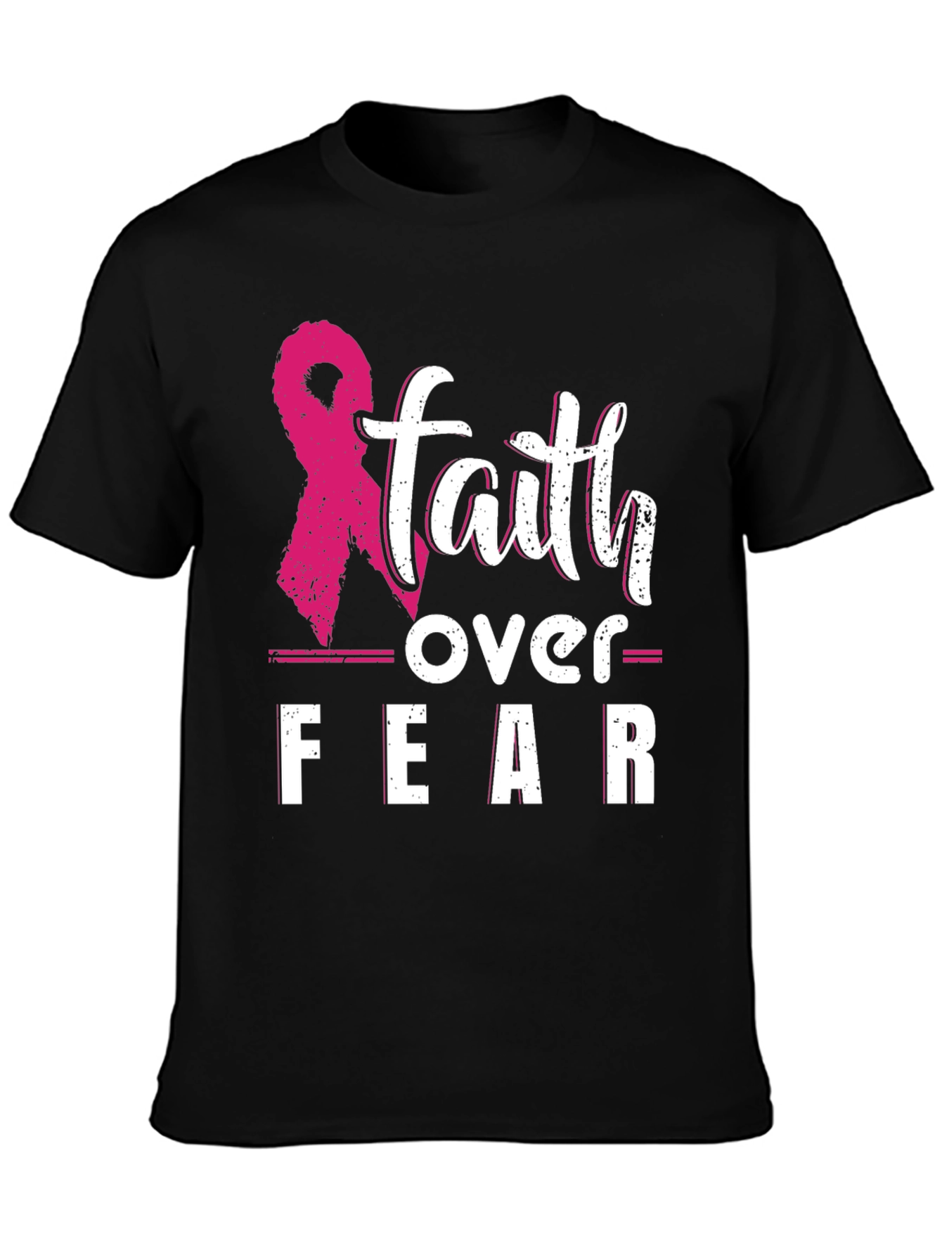 Faith Over Fear Breast Cancer Awareness T-Shirt