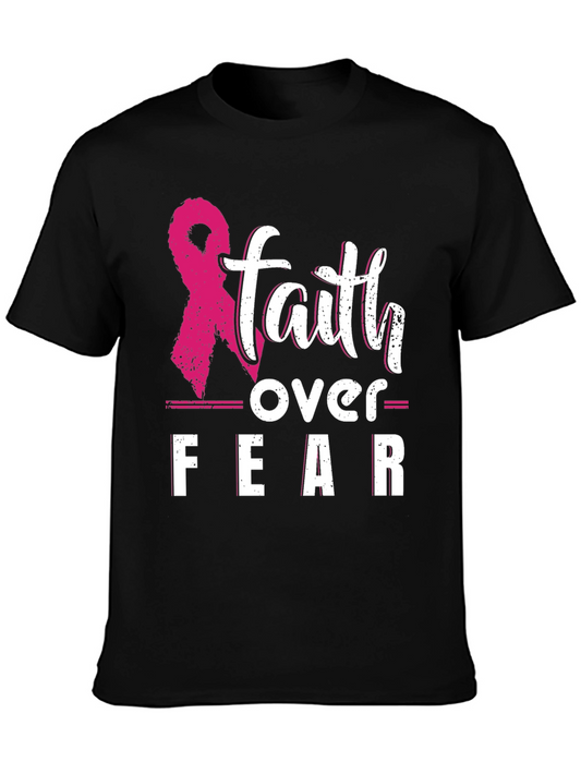 Faith Over Fear Breast Cancer Awareness T-Shirt