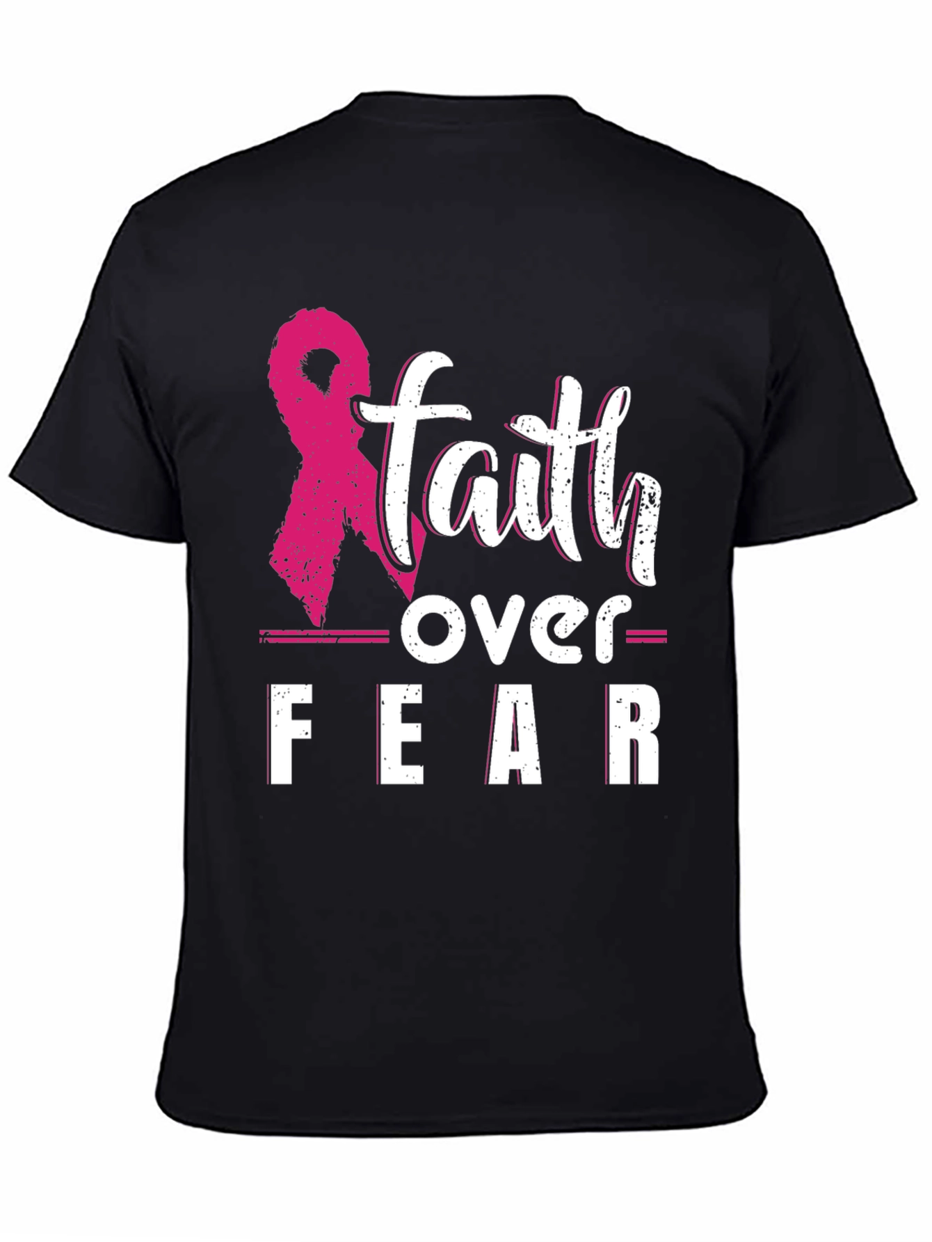 Faith Over Fear Breast Cancer Awareness T-Shirt