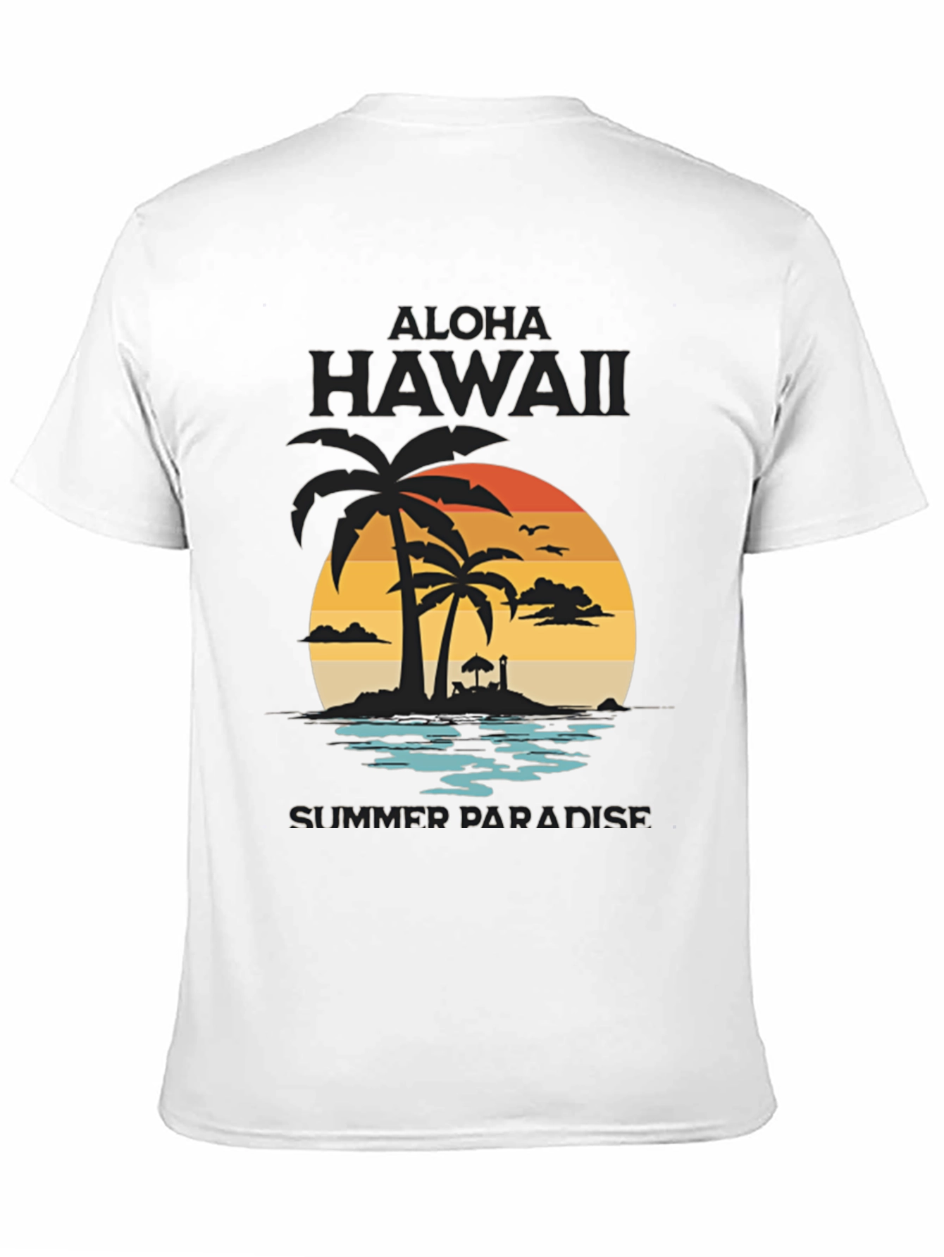 Aloha Hawaii Summer Paradise Black T-Shirt