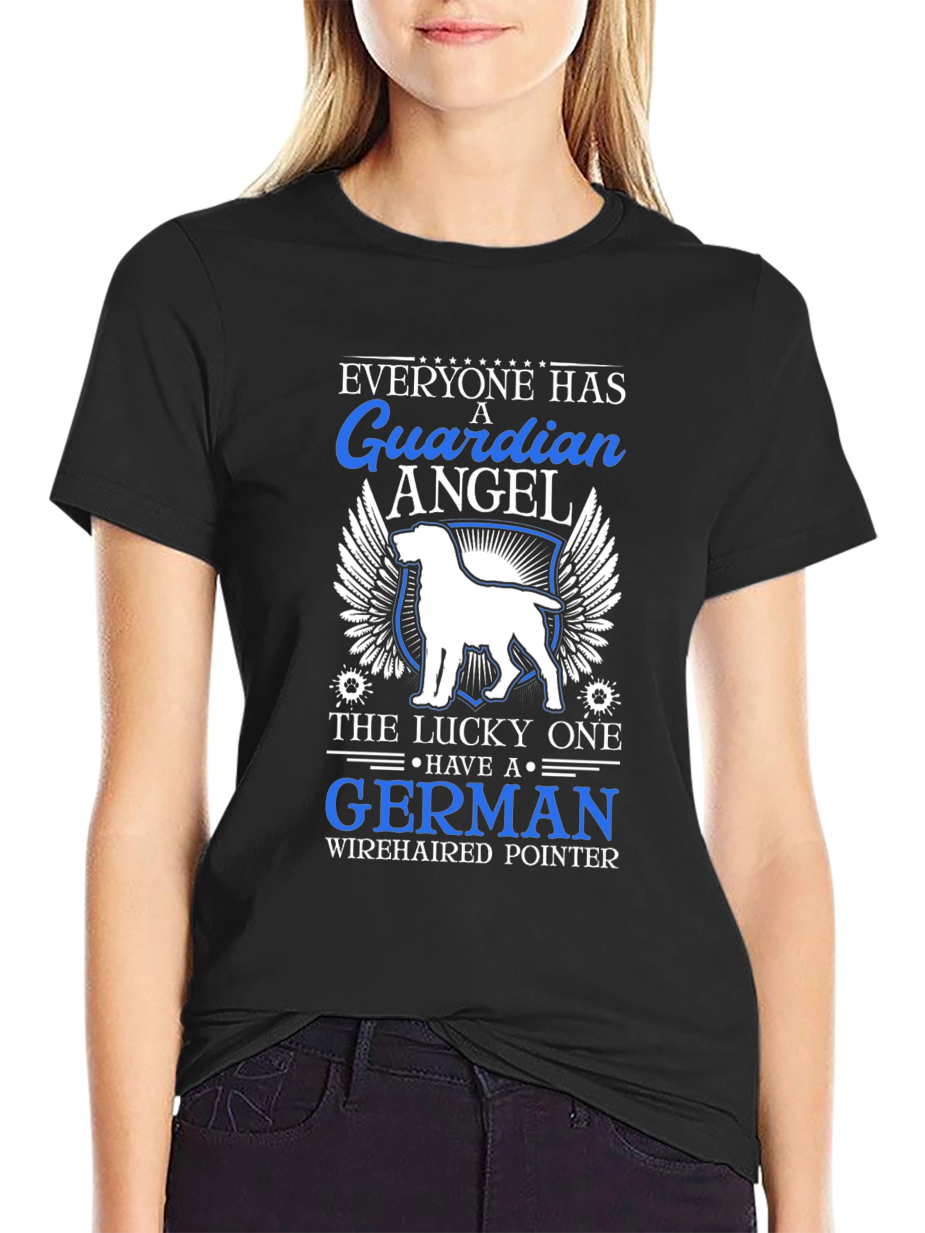 German Wirehaired Pointer Guardian Angel T-Shirt