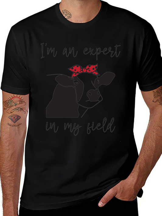 Expert in My Field Cow Graphic Tee