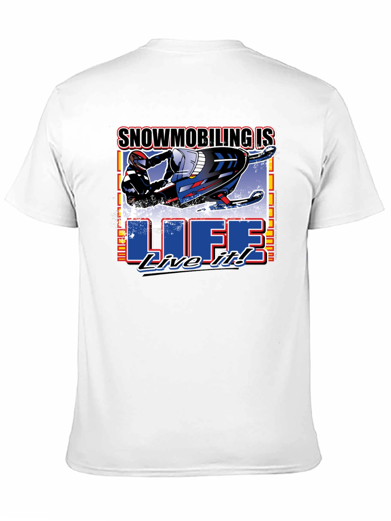 Snowmobiling is Life T-Shirt - Black