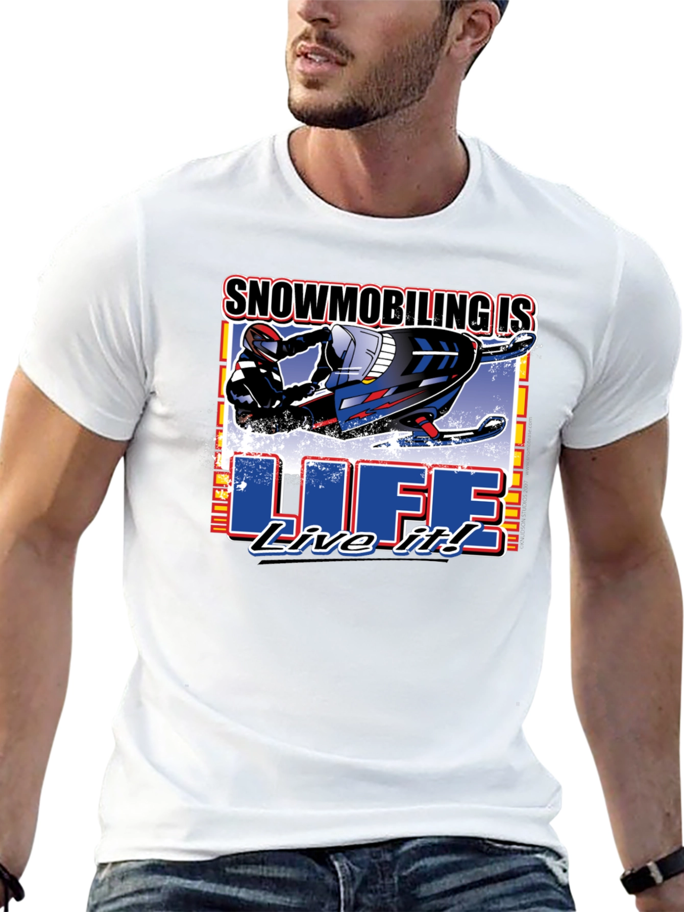 Snowmobiling is Life T-Shirt - Black