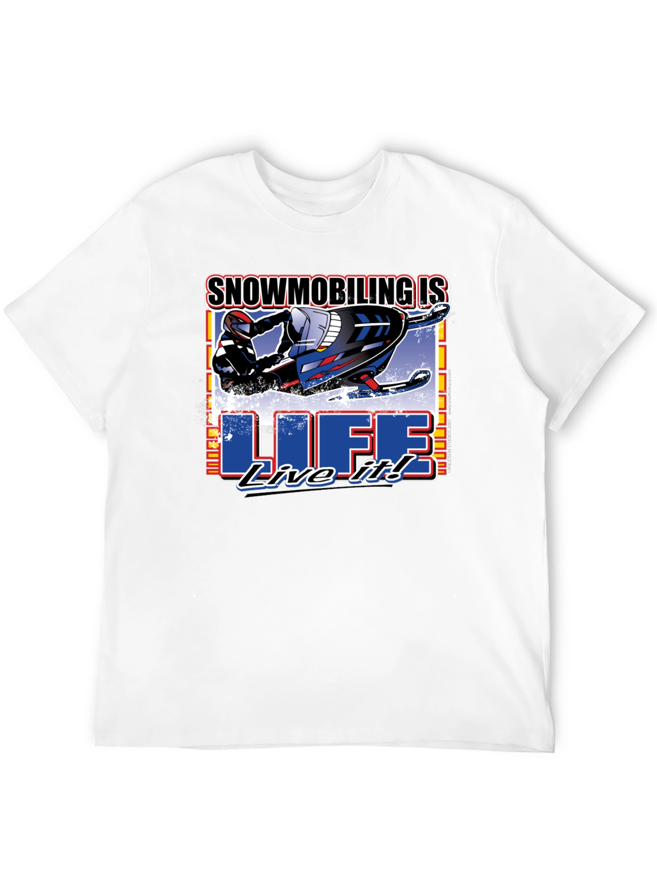 Snowmobiling is Life T-Shirt - Black