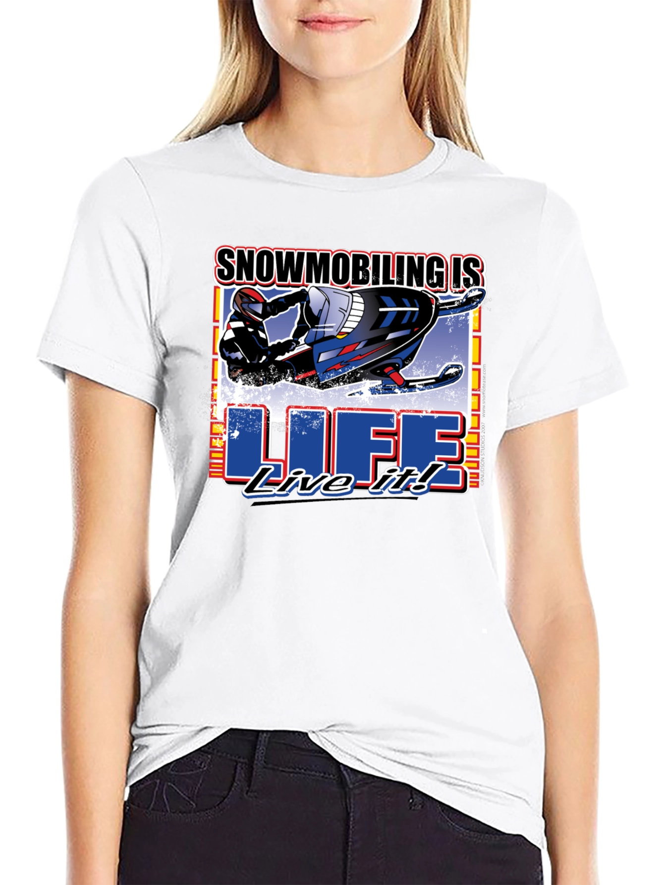 Snowmobiling is Life T-Shirt - Black