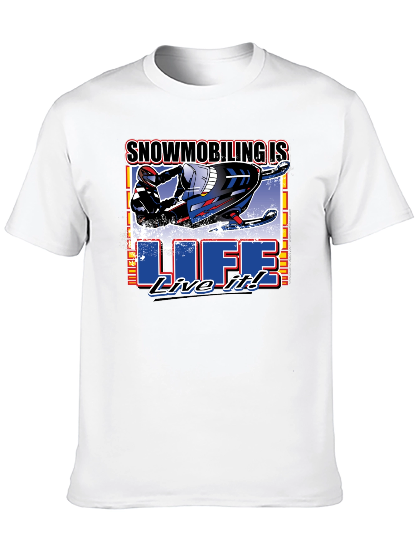 Snowmobiling is Life T-Shirt - Black
