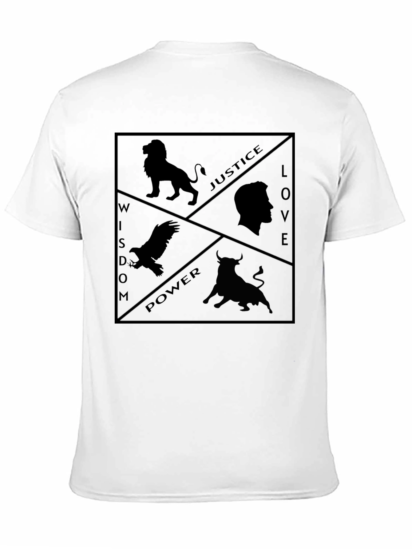 Wisdom Justice Power Love Graphic Tee