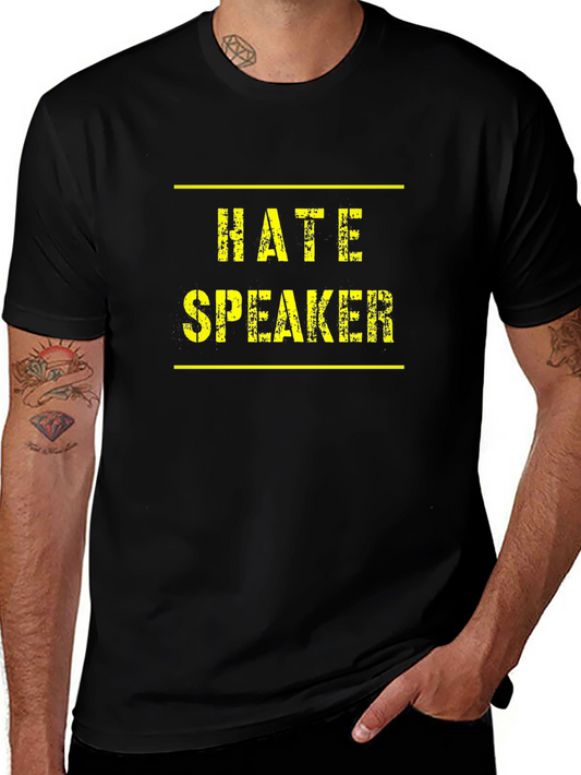 Hate Speaker Graphic Tee - Mens Black T-Shirt