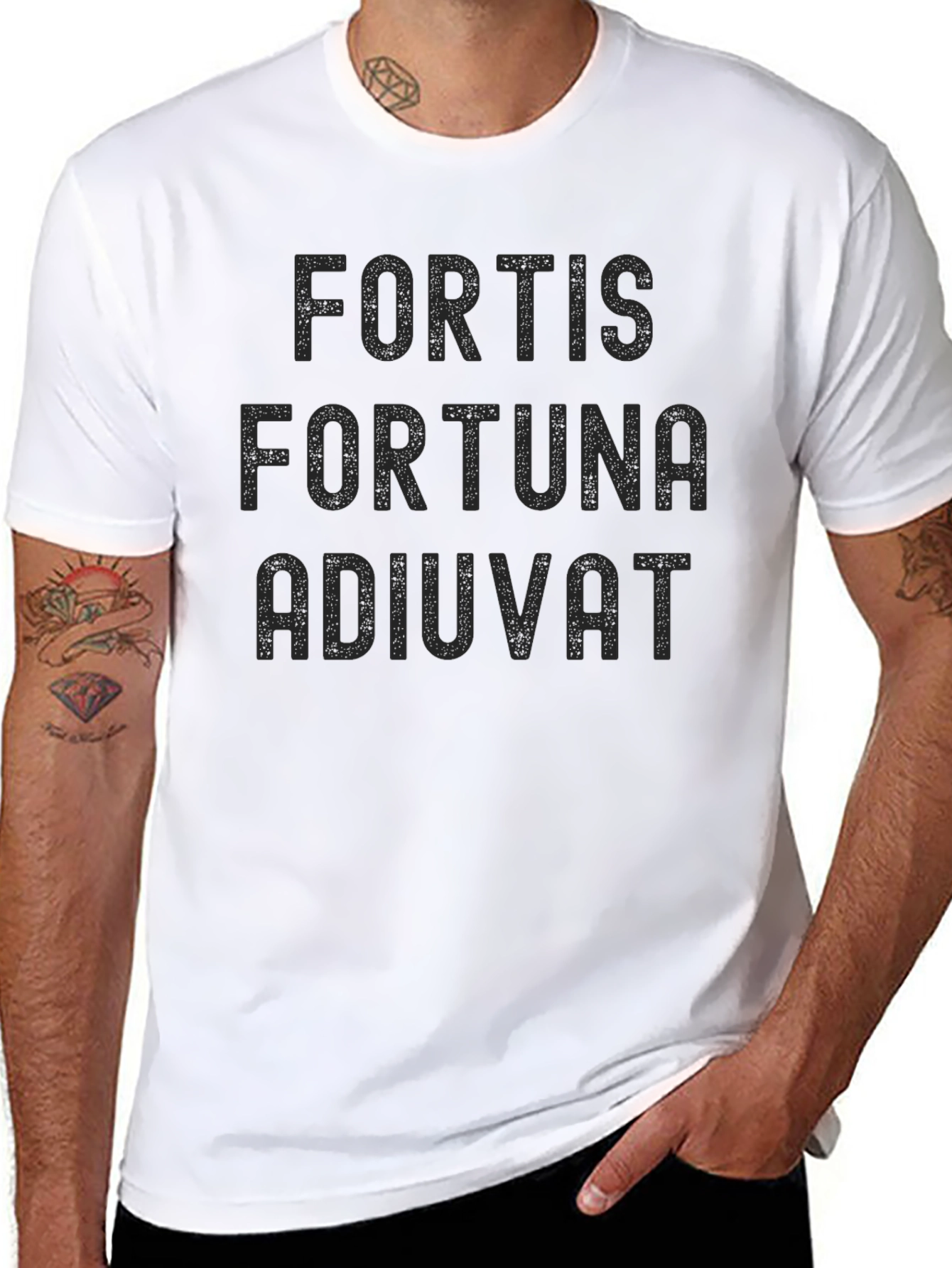 Fortis Fortuna Adiuvat Graphic Tee - Black