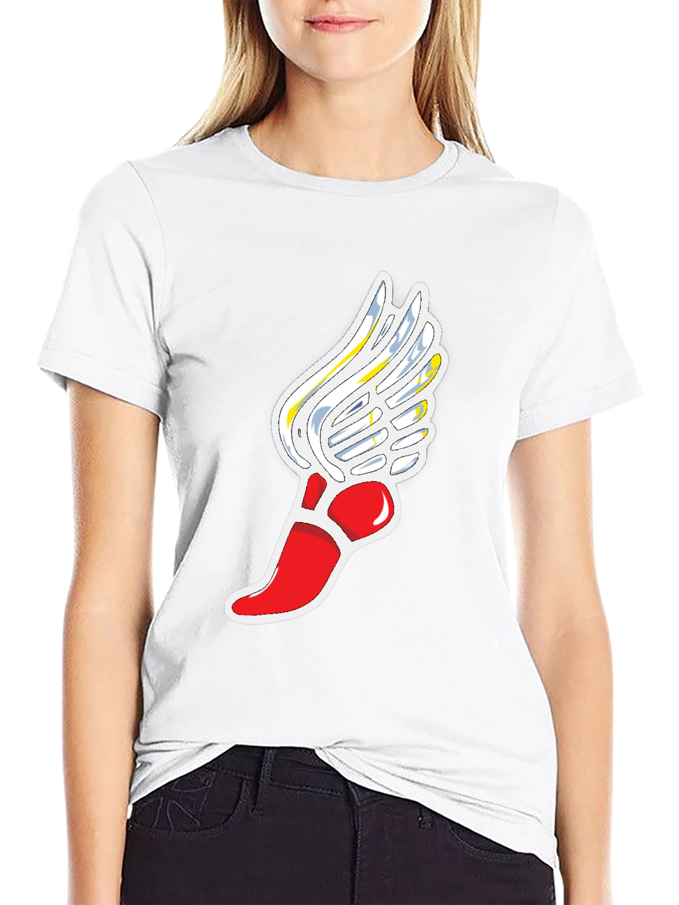 Winged Foot Graphic Black T-Shirt