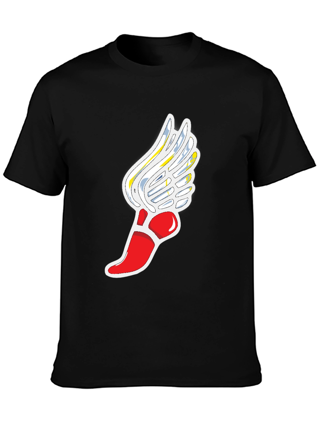 Winged Foot Graphic Black T-Shirt