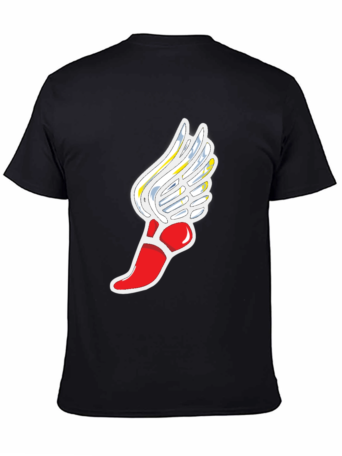 Winged Foot Graphic Black T-Shirt