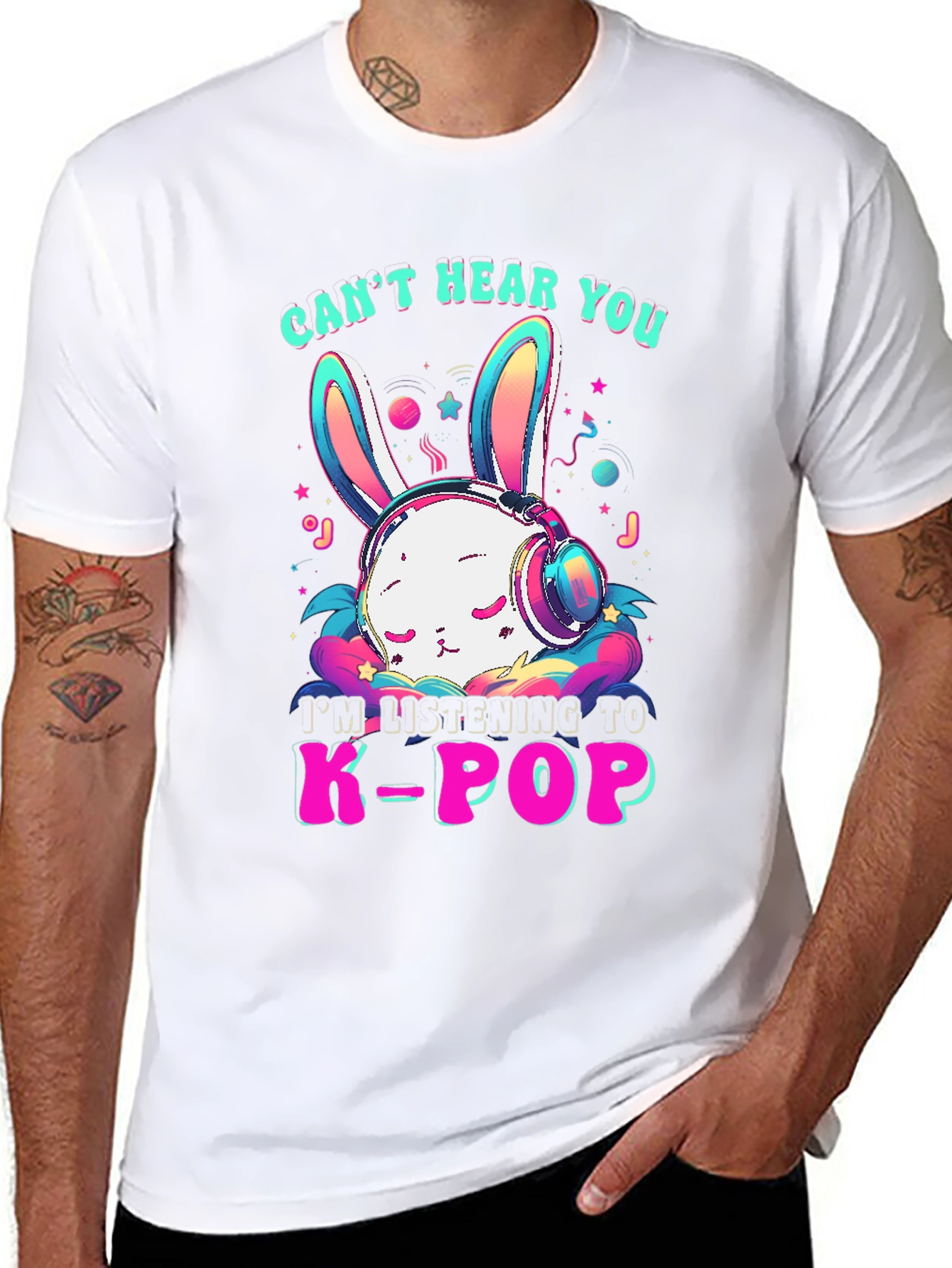 Cant Hear You K-Pop Bunny T-Shirt