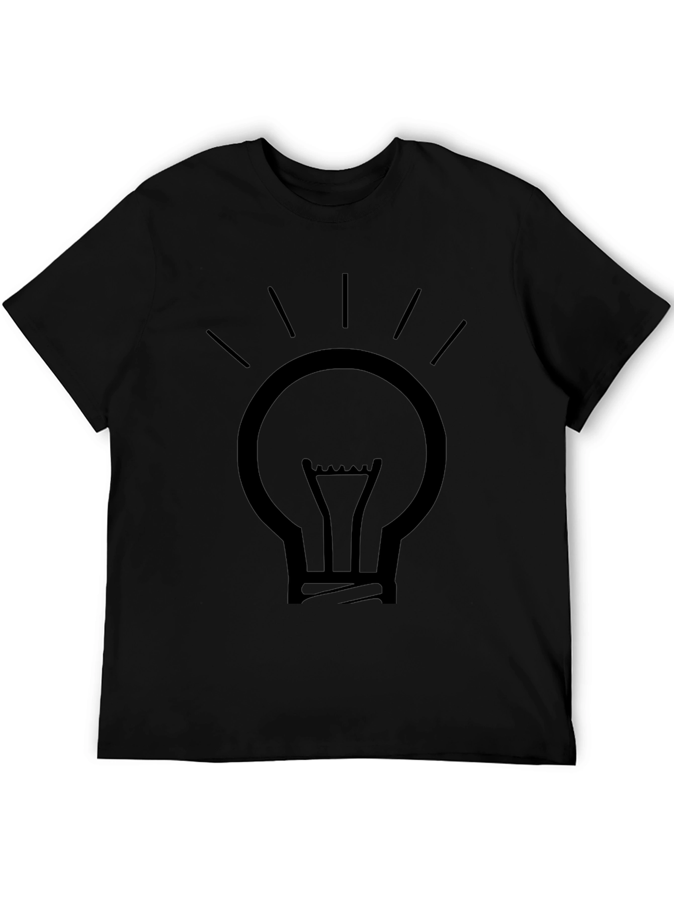 Black Light Bulb Graphic Tee - Idea Inspired Shirt
