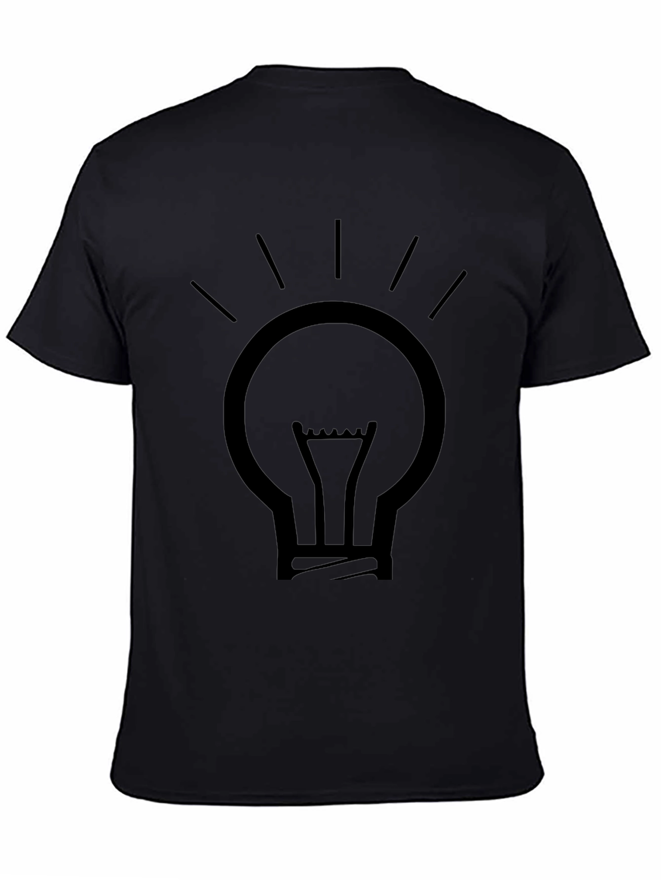 Black Light Bulb Graphic Tee - Idea Inspired Shirt