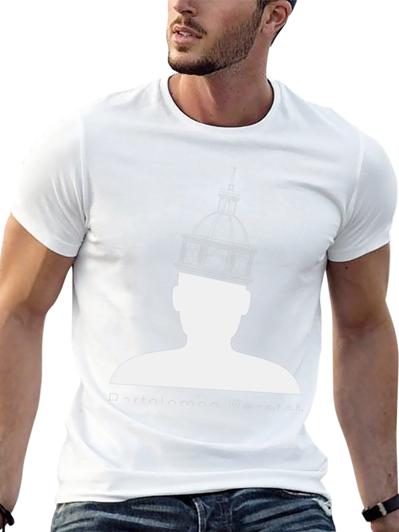 Novelty Silhouette Graphic Print Black T-Shirt