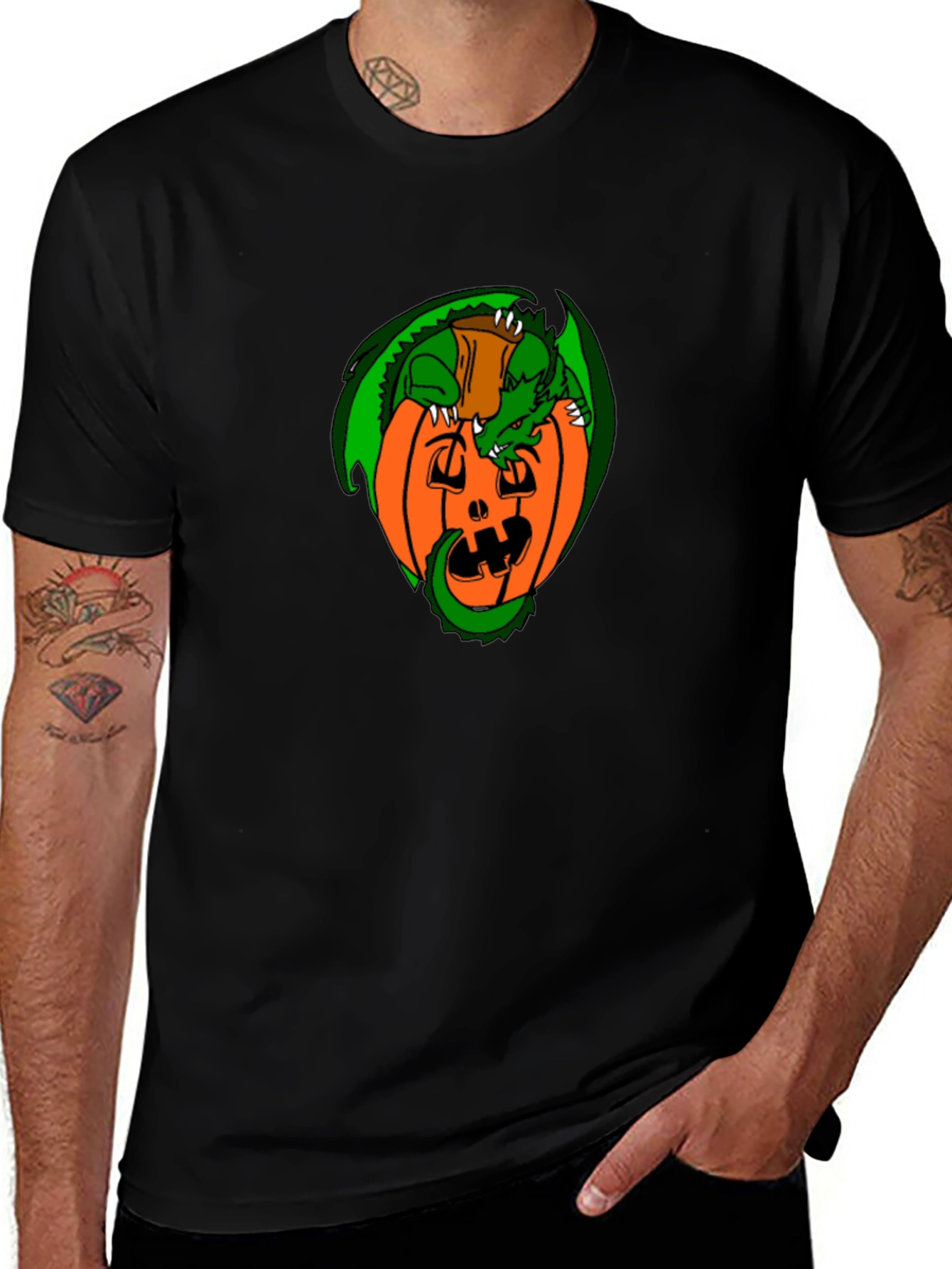 Dragon Pumpkin T-Shirt - Halloween Festive