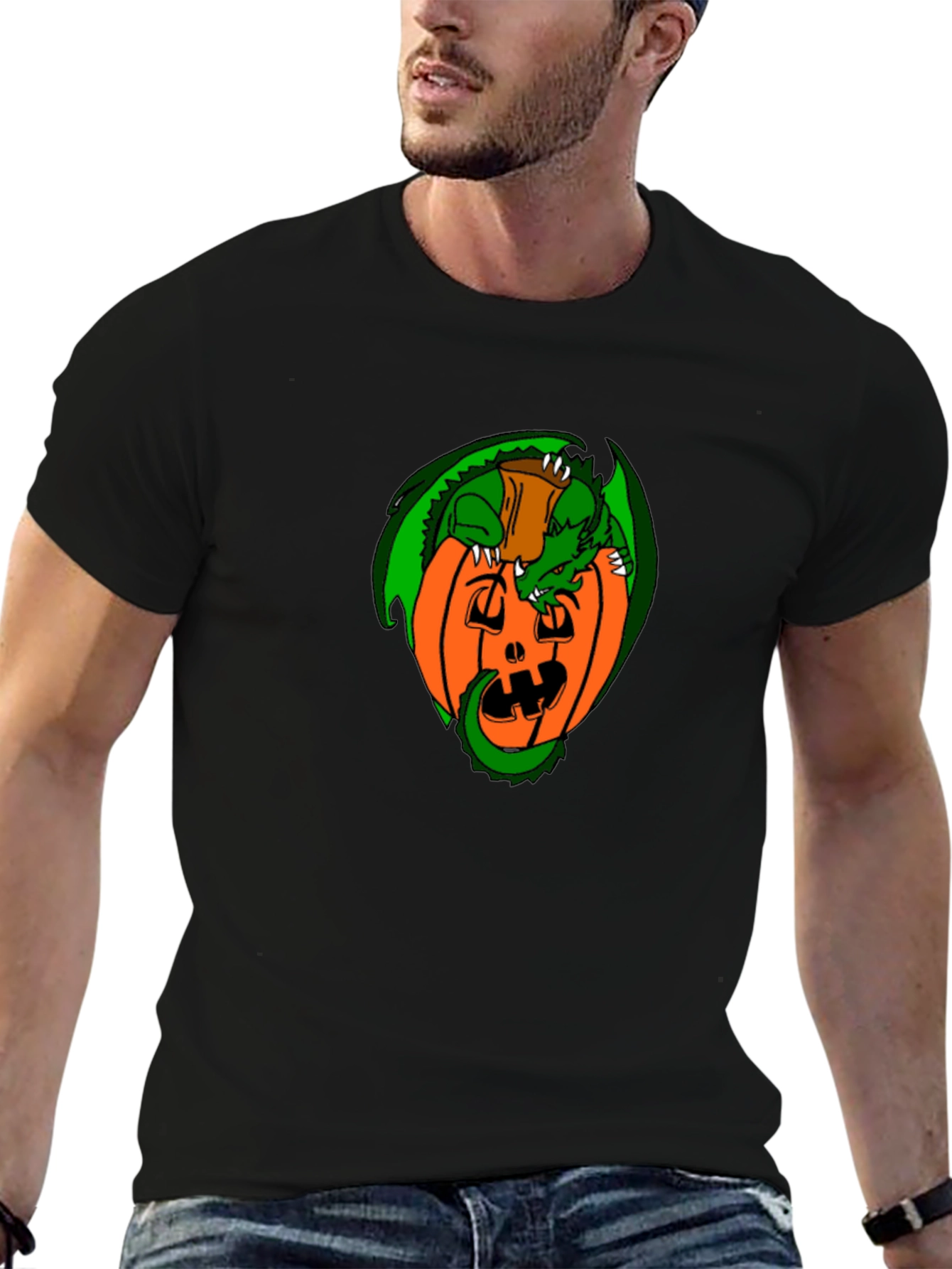 Dragon Pumpkin T-Shirt - Halloween Festive