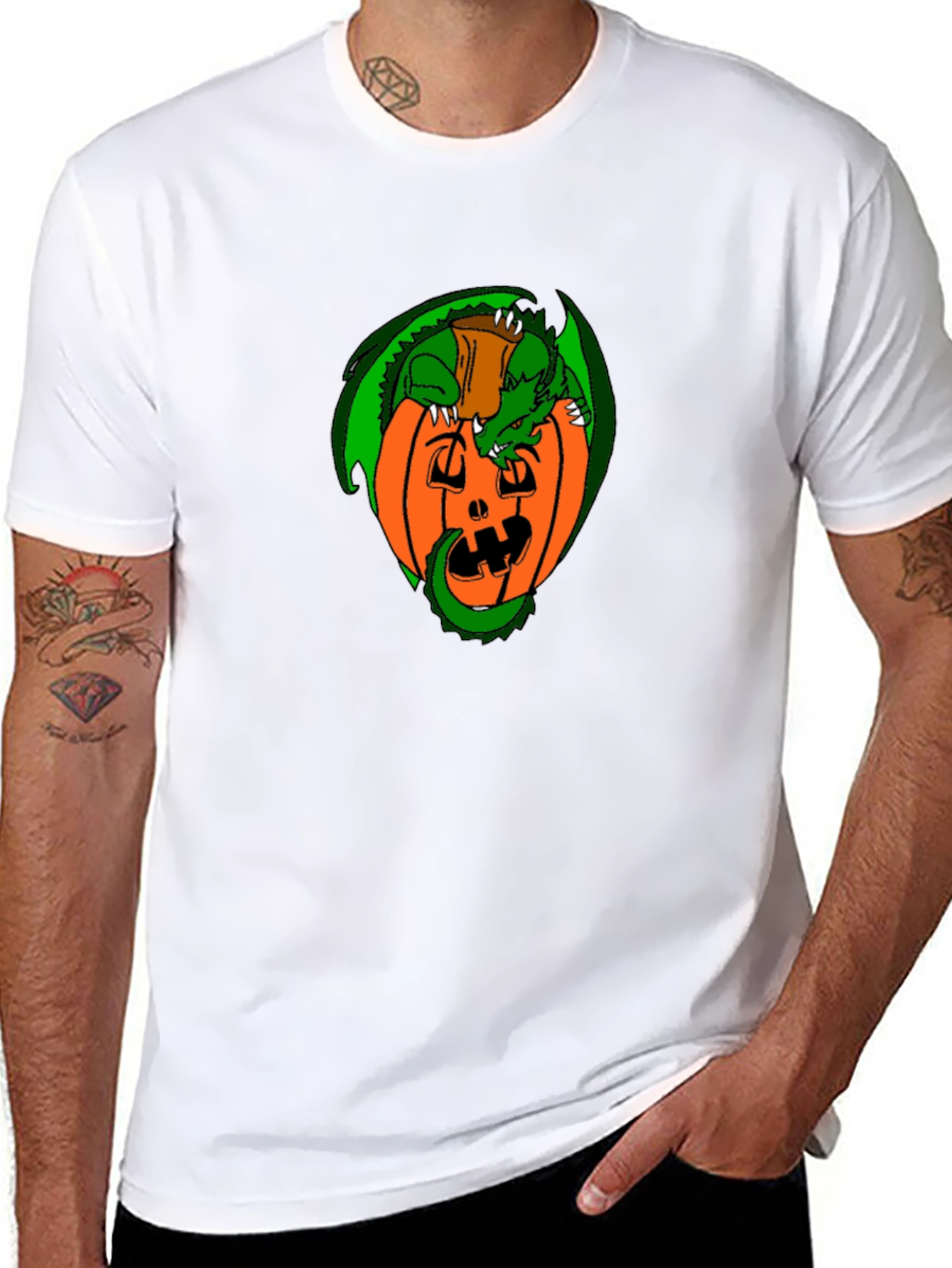 Dragon Pumpkin T-Shirt - Halloween Festive