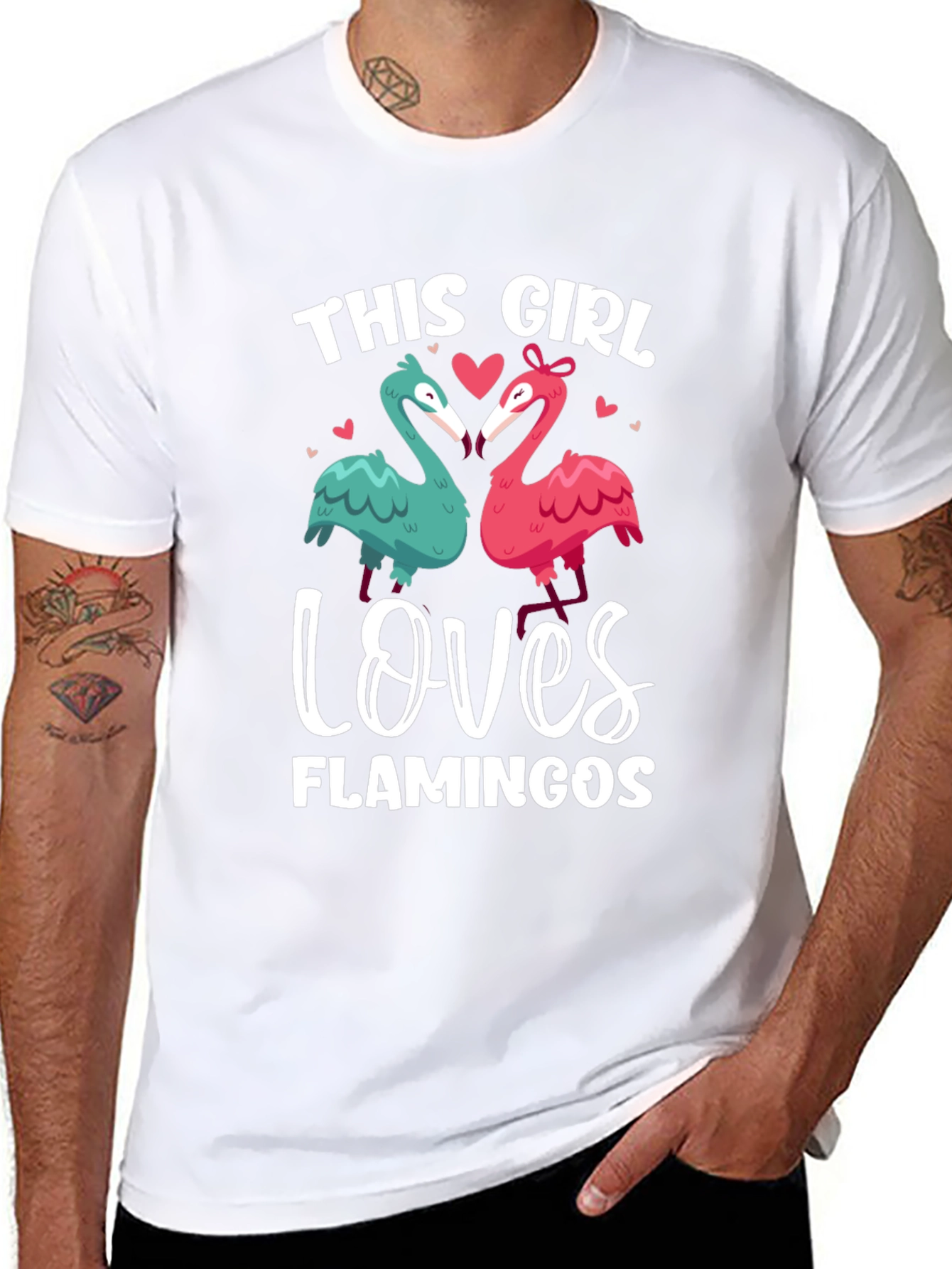 This Girl Loves Flamingos Graphic Tee