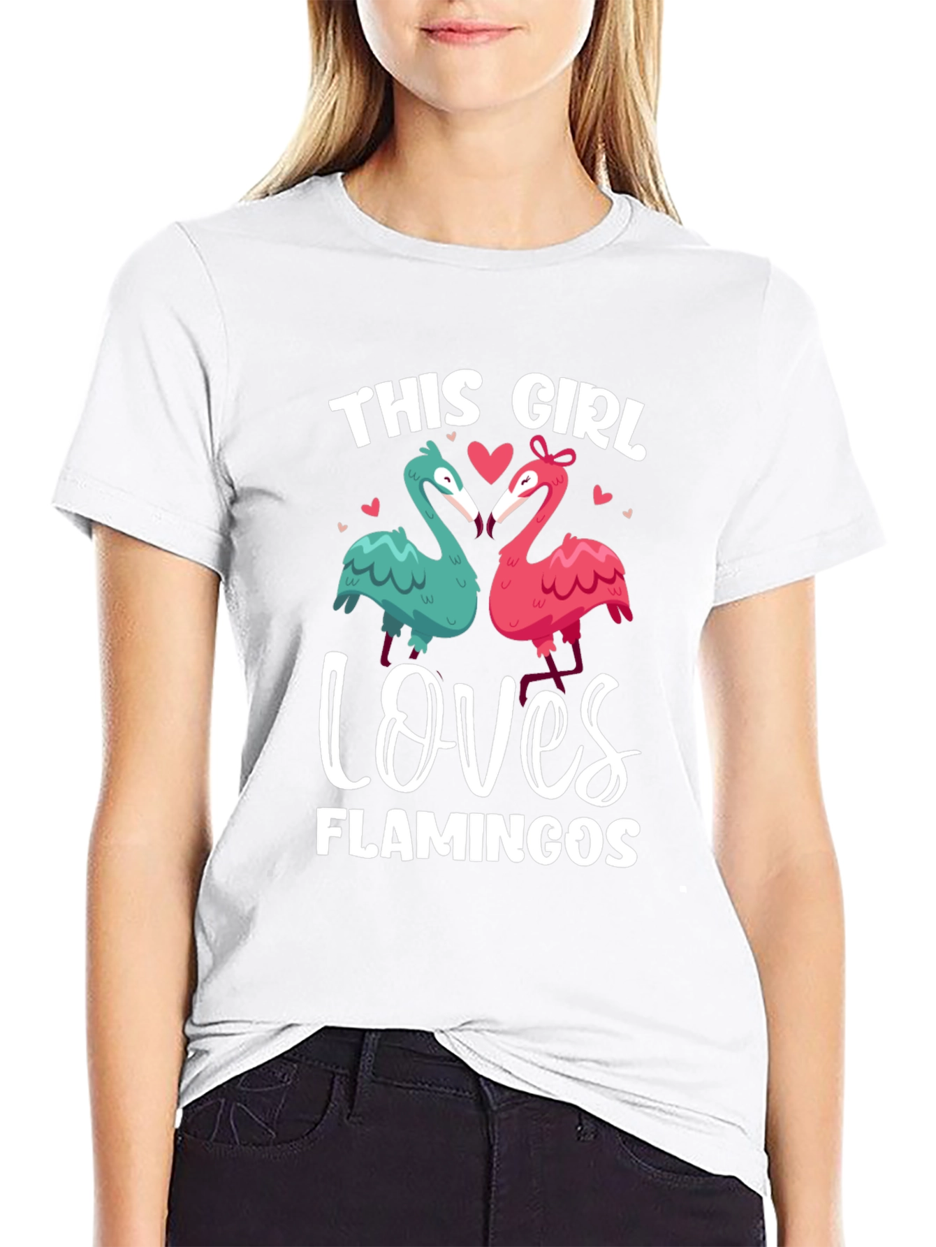 This Girl Loves Flamingos Graphic Tee