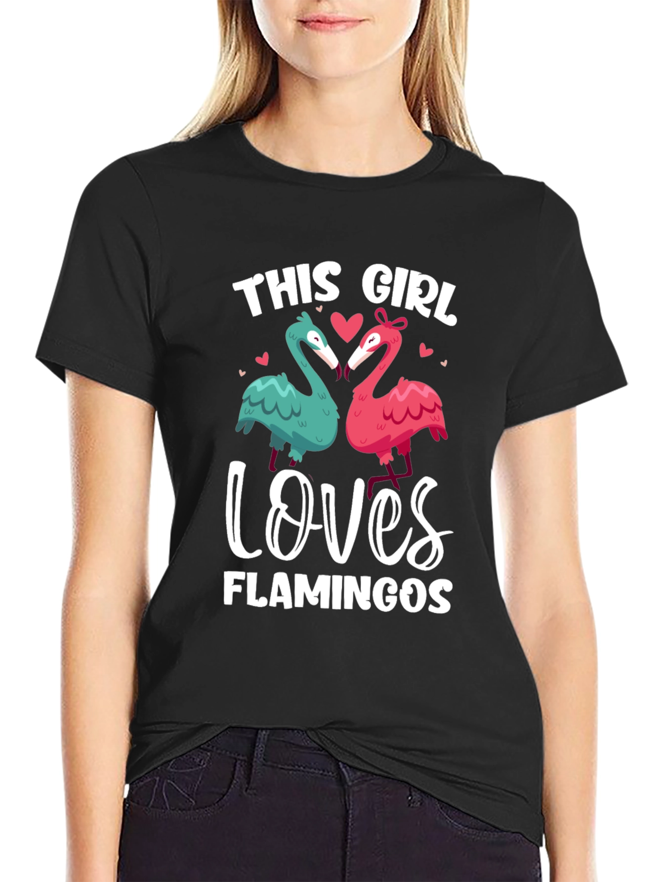 This Girl Loves Flamingos Graphic Tee