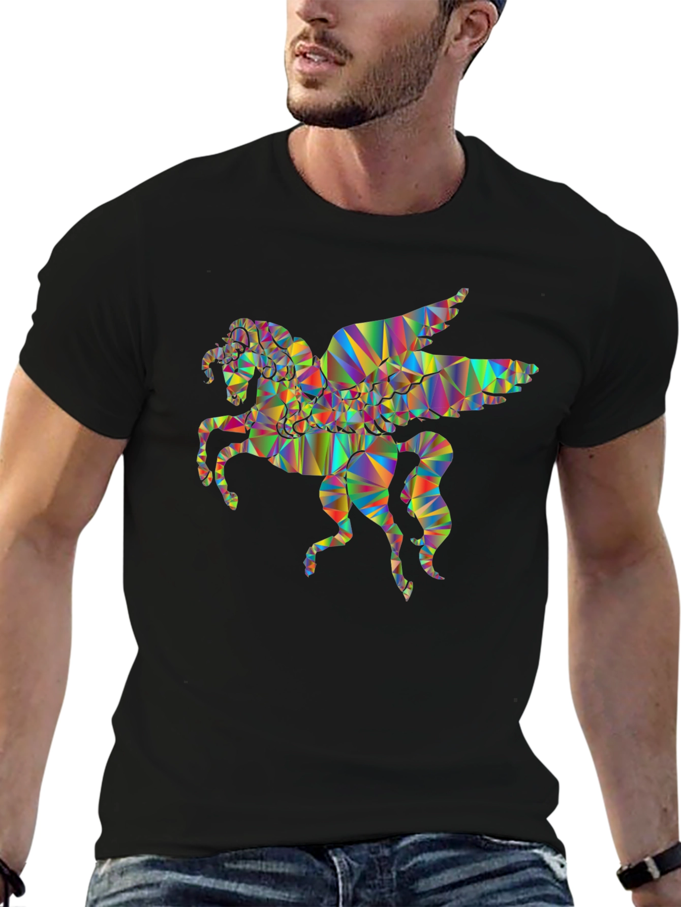 Prism Pegasus Black T-Shirt