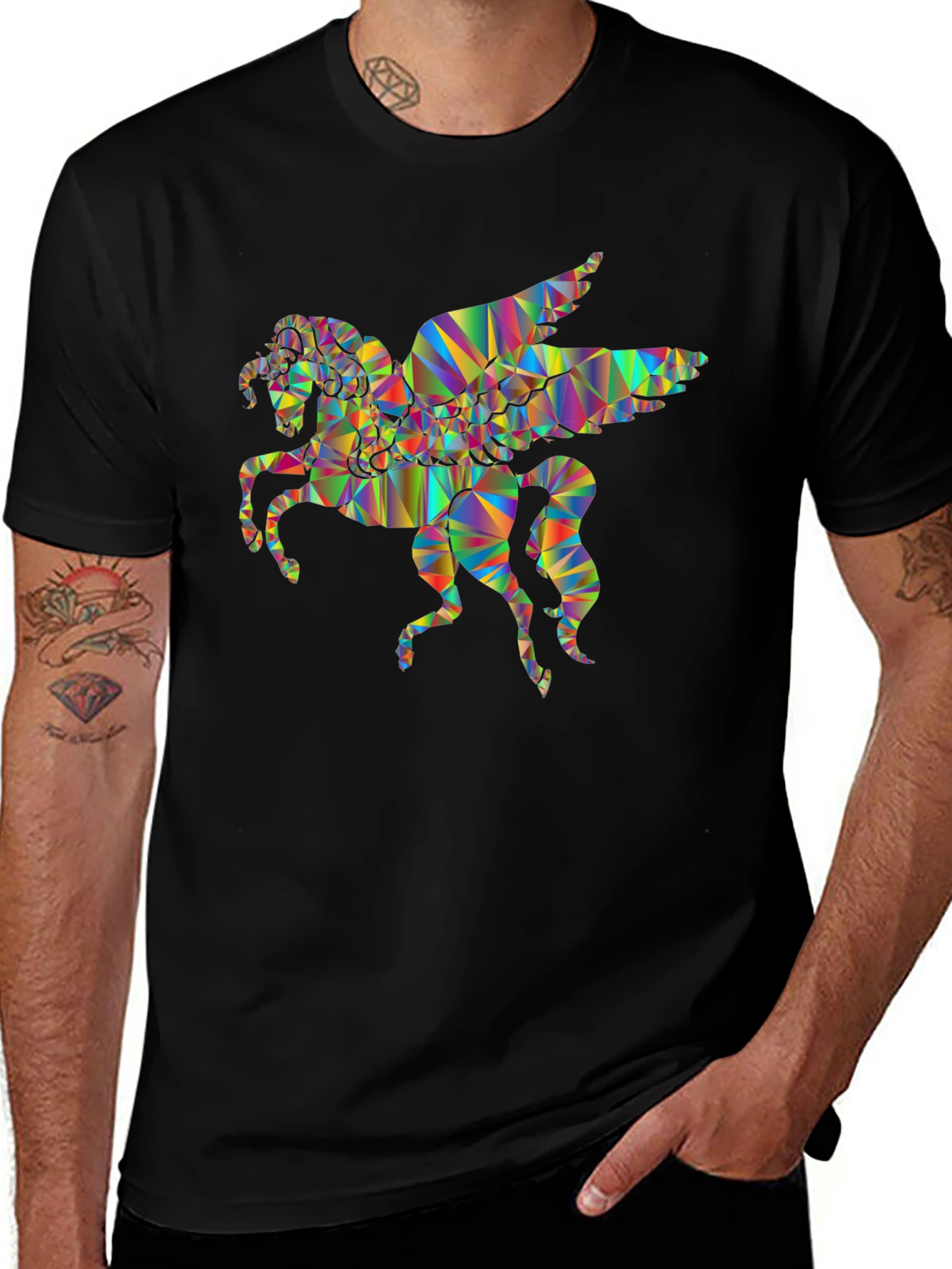 Prism Pegasus Black T-Shirt