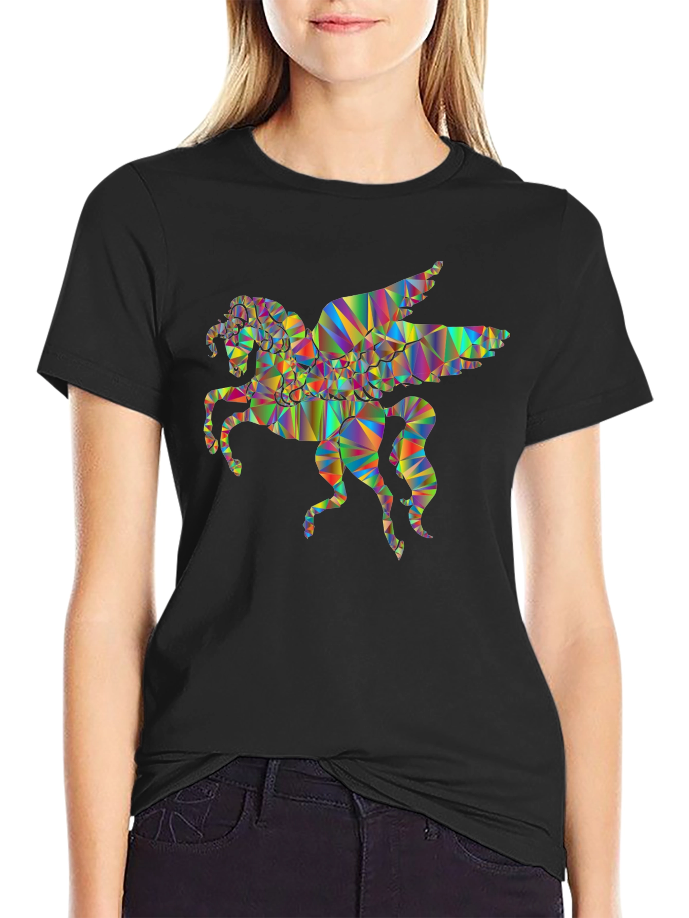 Prism Pegasus Black T-Shirt