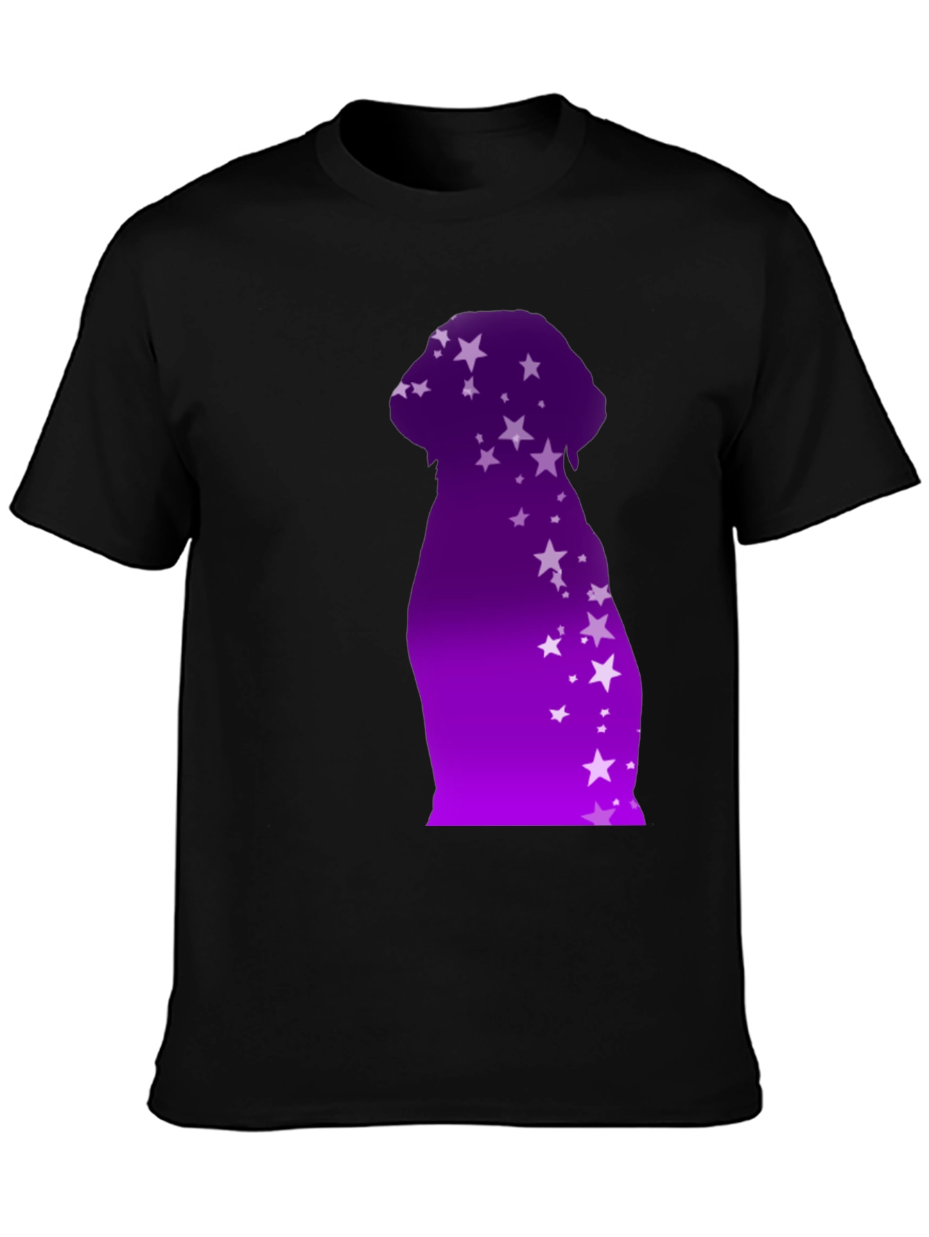 Dog Starry Silhouette T-Shirt - Modern Graphic Tee