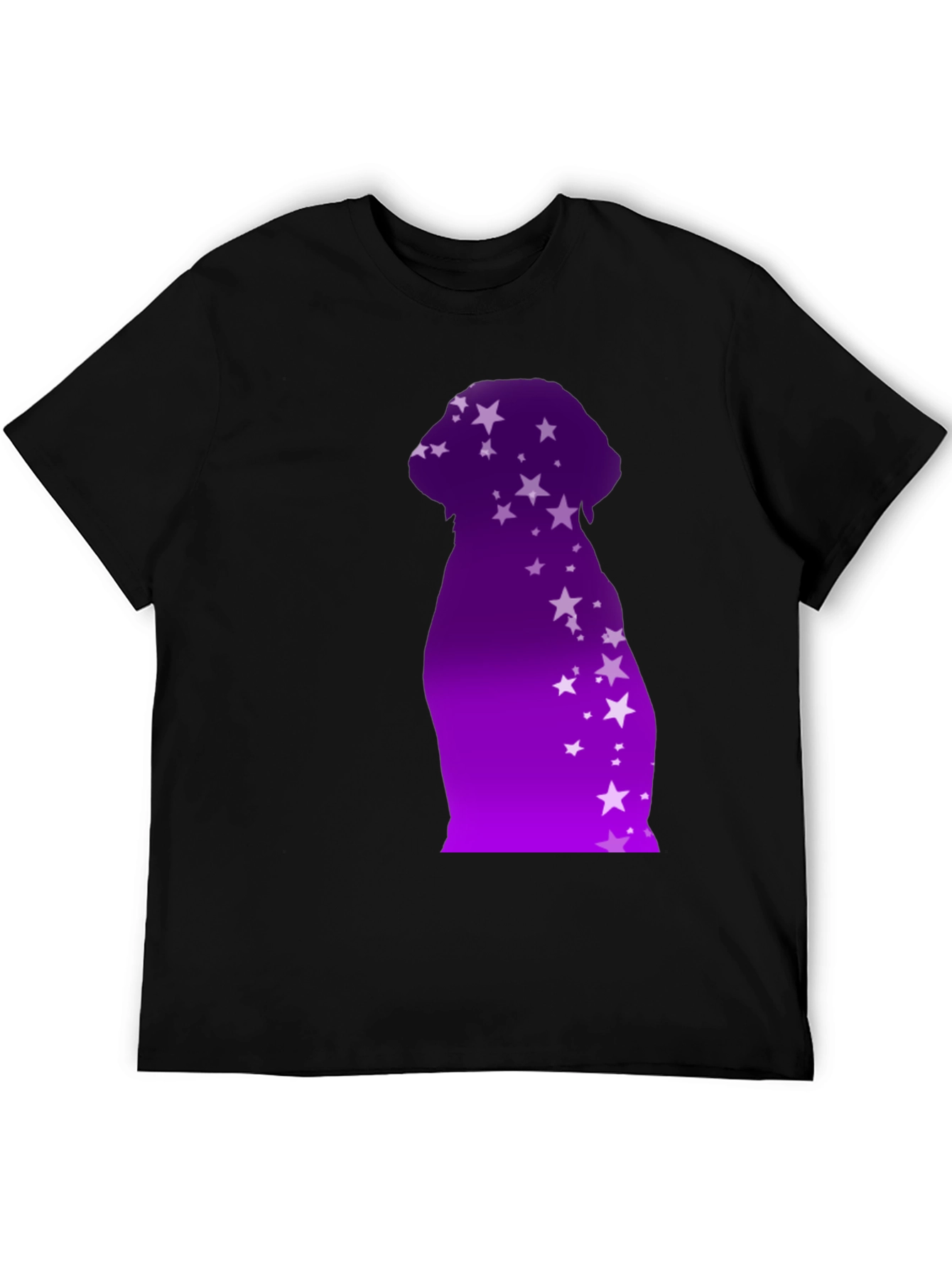 Dog Starry Silhouette T-Shirt - Modern Graphic Tee