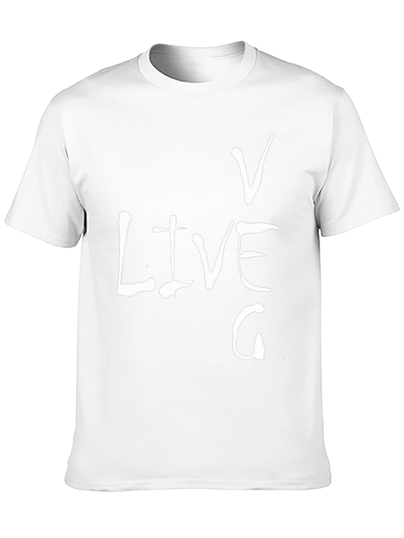 Live V G Mens Black Graphic T-Shirt
