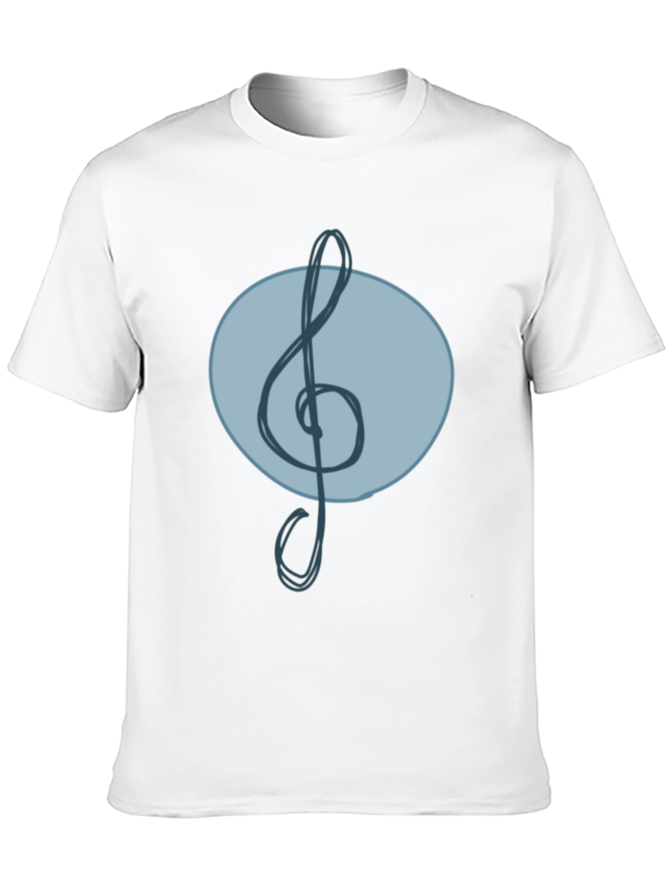 Treble Clef Graphic T-Shirt - Casual Black Tee