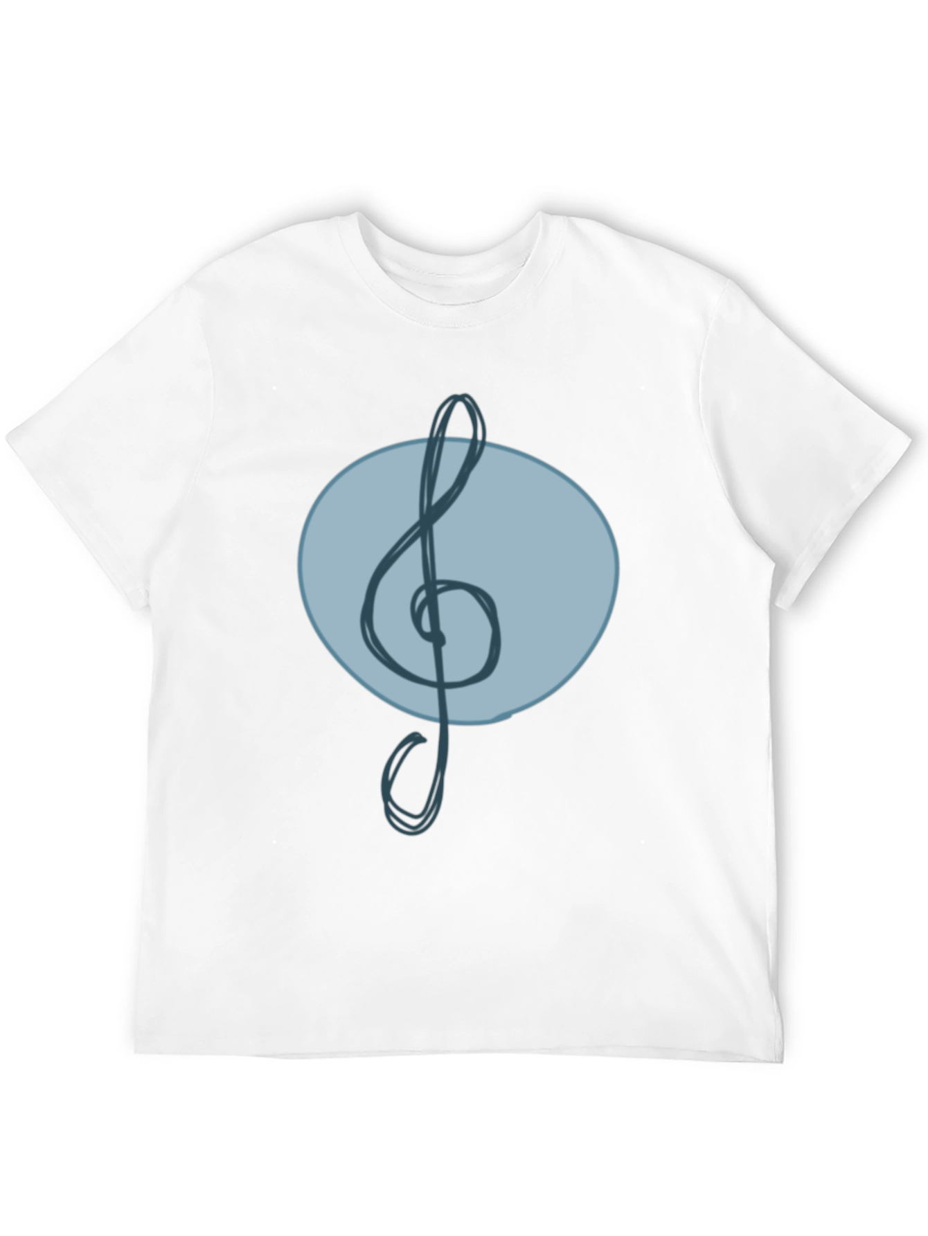 Treble Clef Graphic T-Shirt - Casual Black Tee
