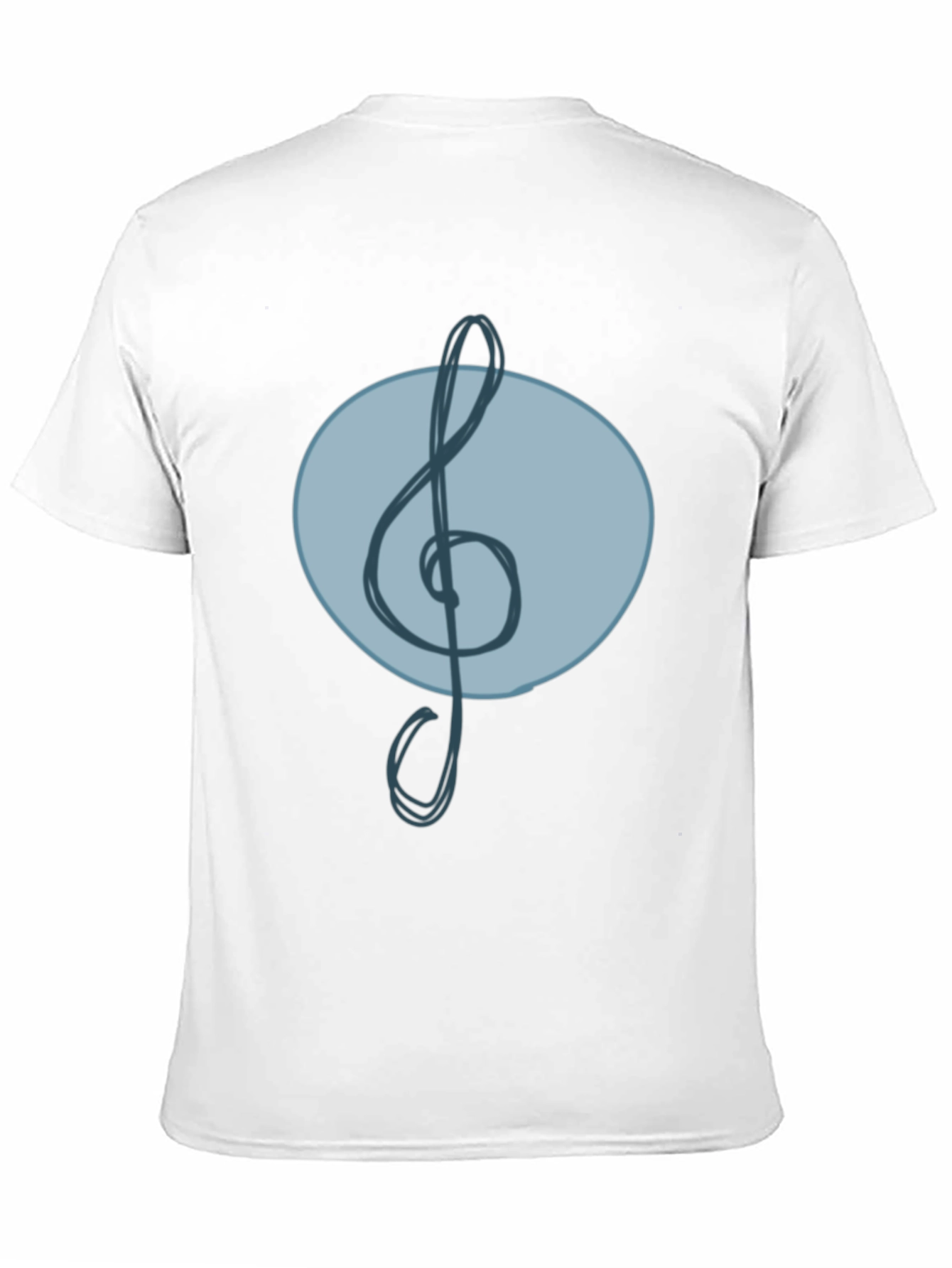 Treble Clef Graphic T-Shirt - Casual Black Tee