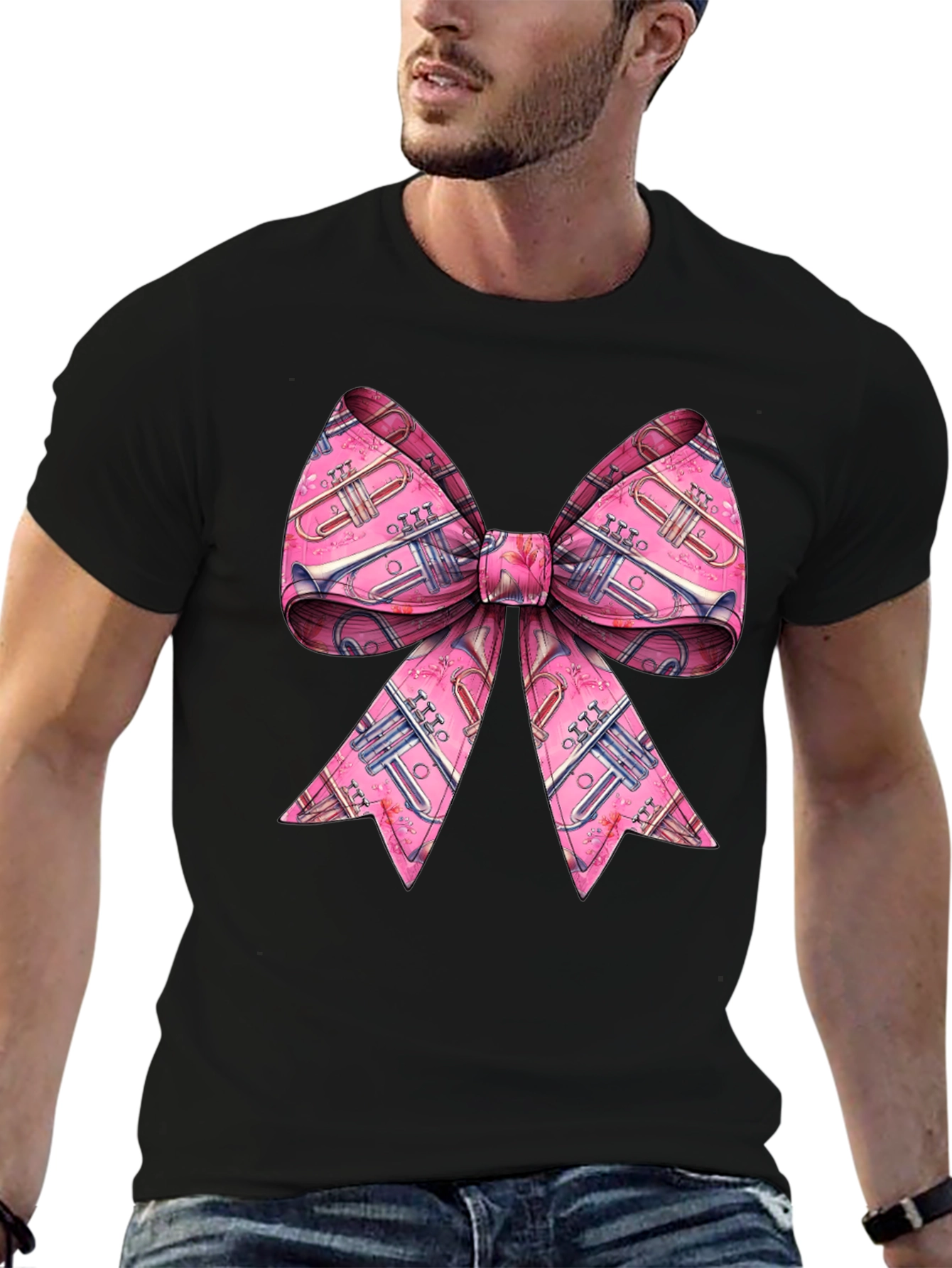 Musical Bow T-Shirt: Unique Design