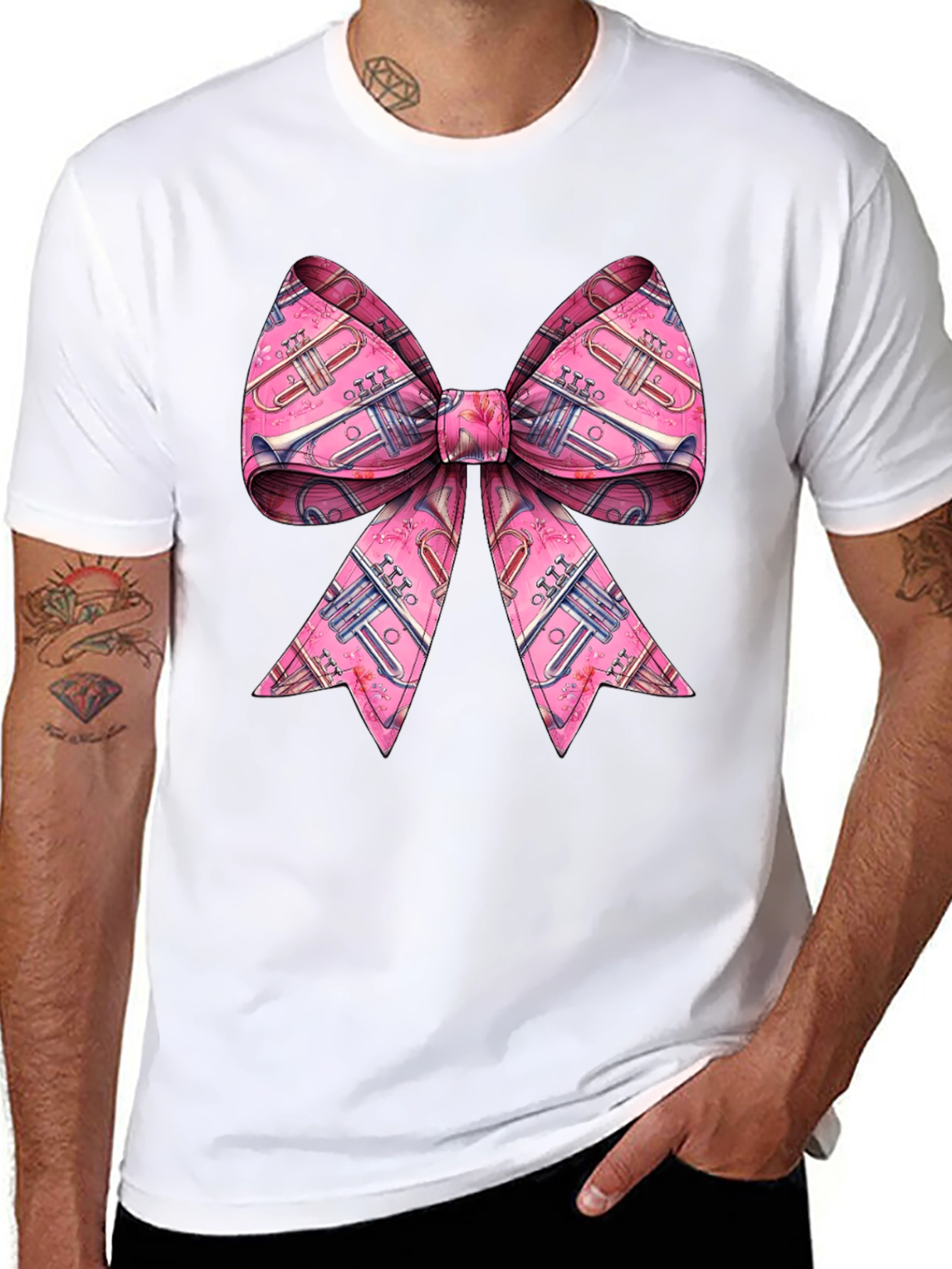 Musical Bow T-Shirt: Unique Design