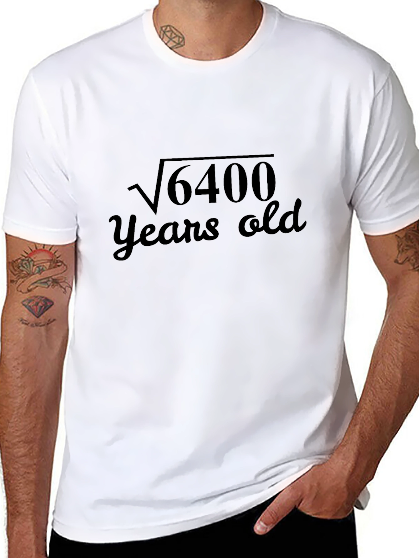 Funny Math Birthday T-Shirt - 6400 Years Old